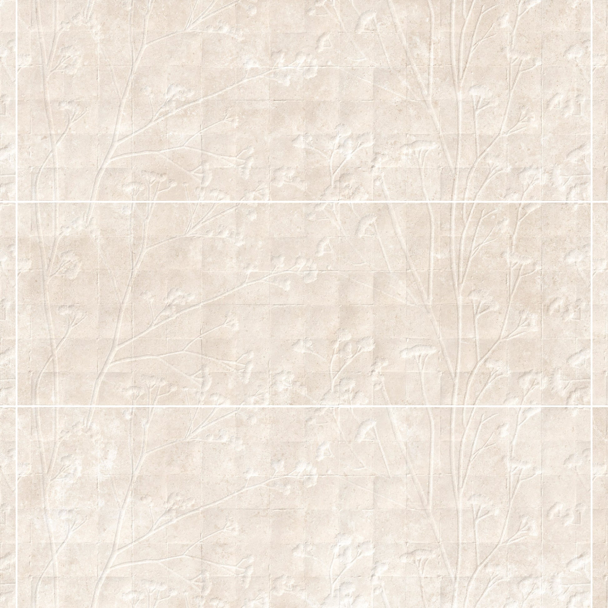 Carrelage effet Béton 3D Beige Lin Flor 100x33,3x0,98 cm Montelis - Mur intérieur