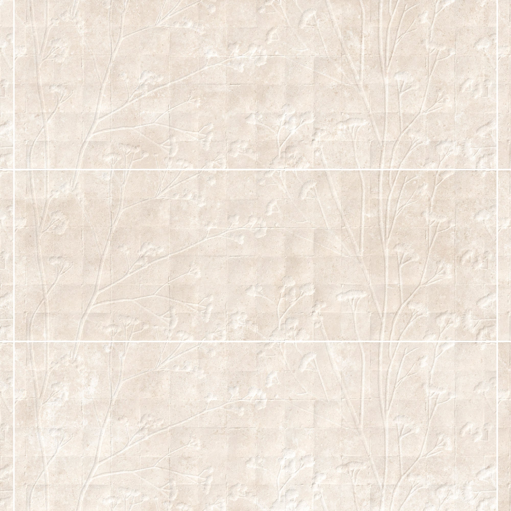 Carrelage effet Béton 3D Beige Lin Flor 100x33,3x0,98 cm Montelis - Mur intérieur