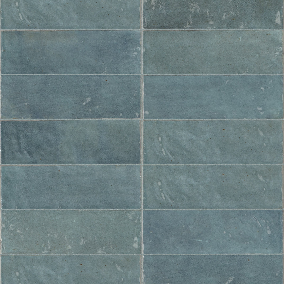 Carrelage effet Zellige Bleu Mer 20x6,5x0,85 cm Brillant Orisel - Mur intérieur