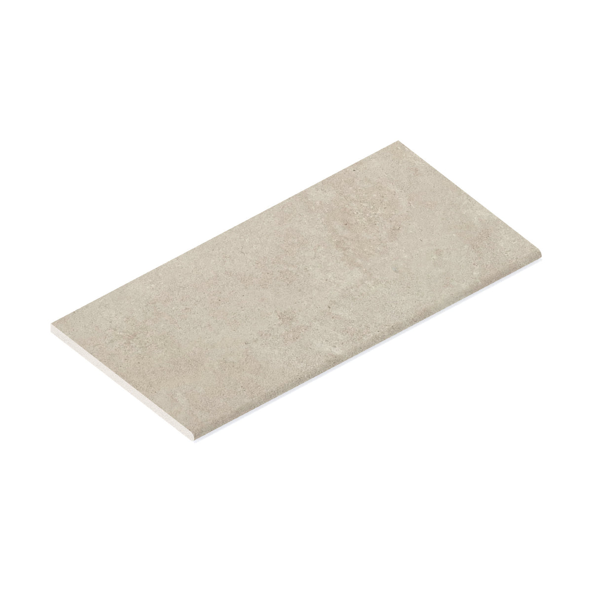 Margelle de piscine effet Pierre Calcaire Gris Brume 80x40x2 cm Bord 1/2 Rond Rocalta