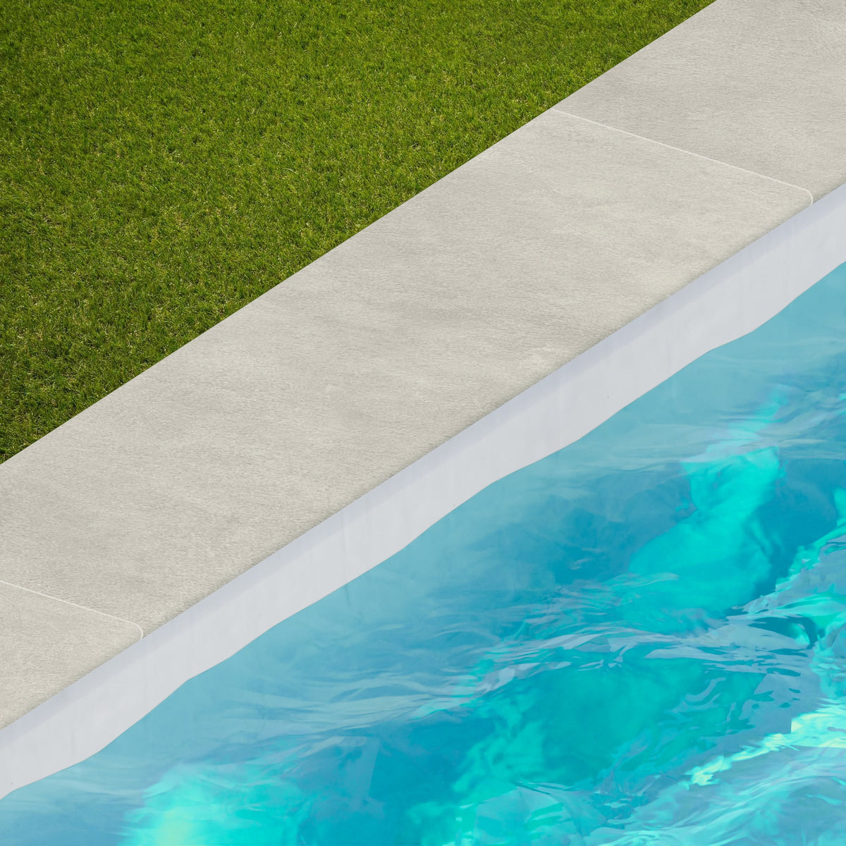 Margelle de piscine effet Béton Gris Argile 120x33x2 cm Bord 1/2 Rond Stavira