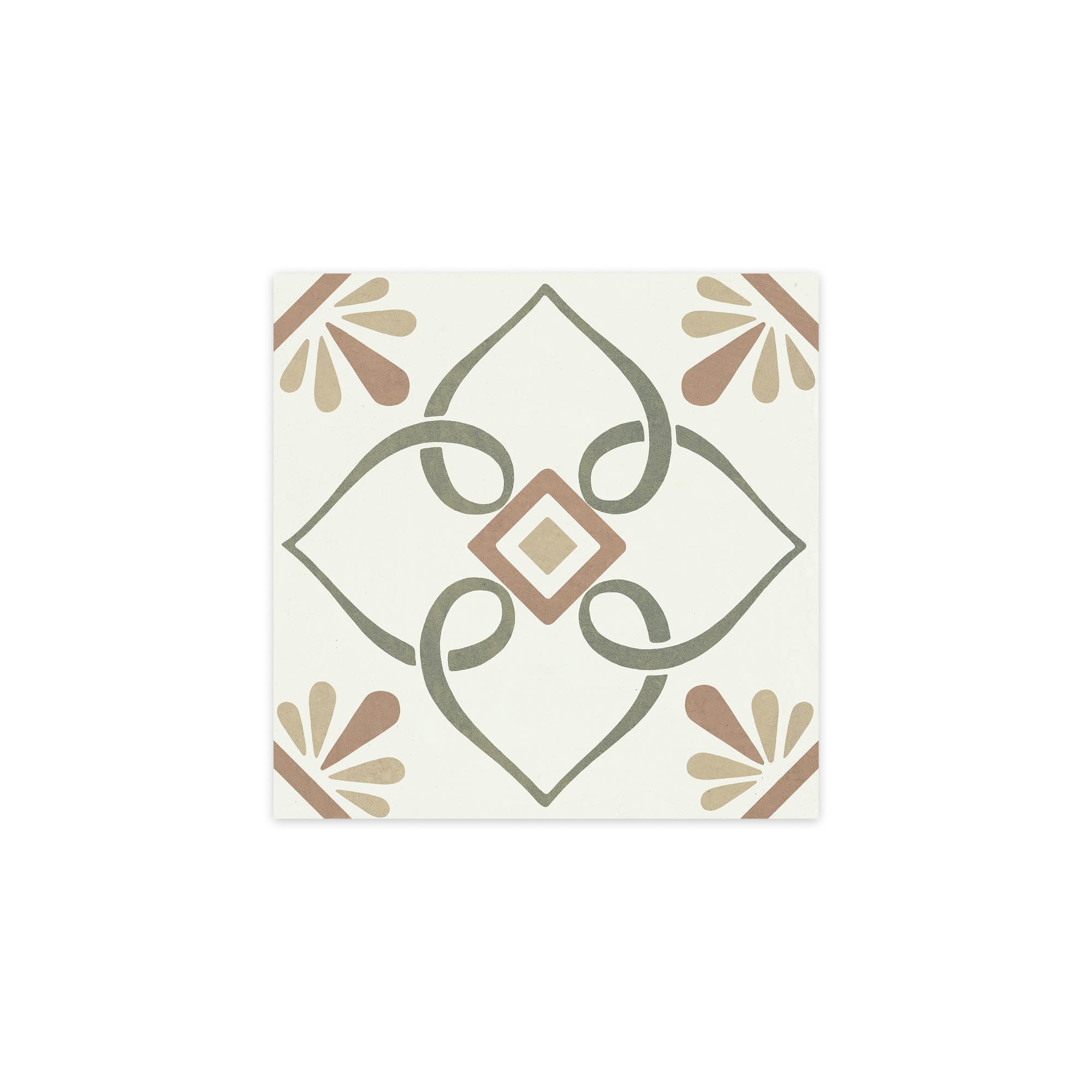 Carrelage effet Carreau ciment Veliris Vert 22,3x22,3x0,9 cm Proviel - Sol et mur intérieur