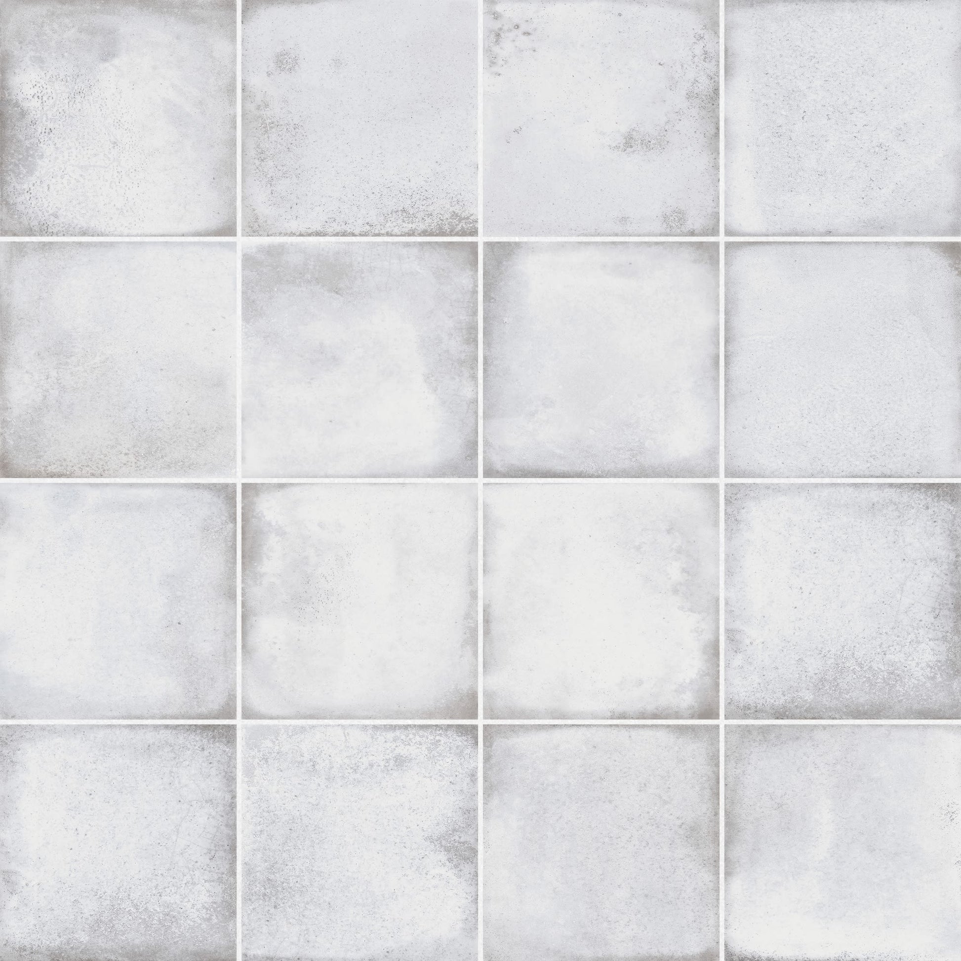Carrelage effet Zellige Blanc 14,8x14,8x0,77 cm Orvian - Mur intérieur