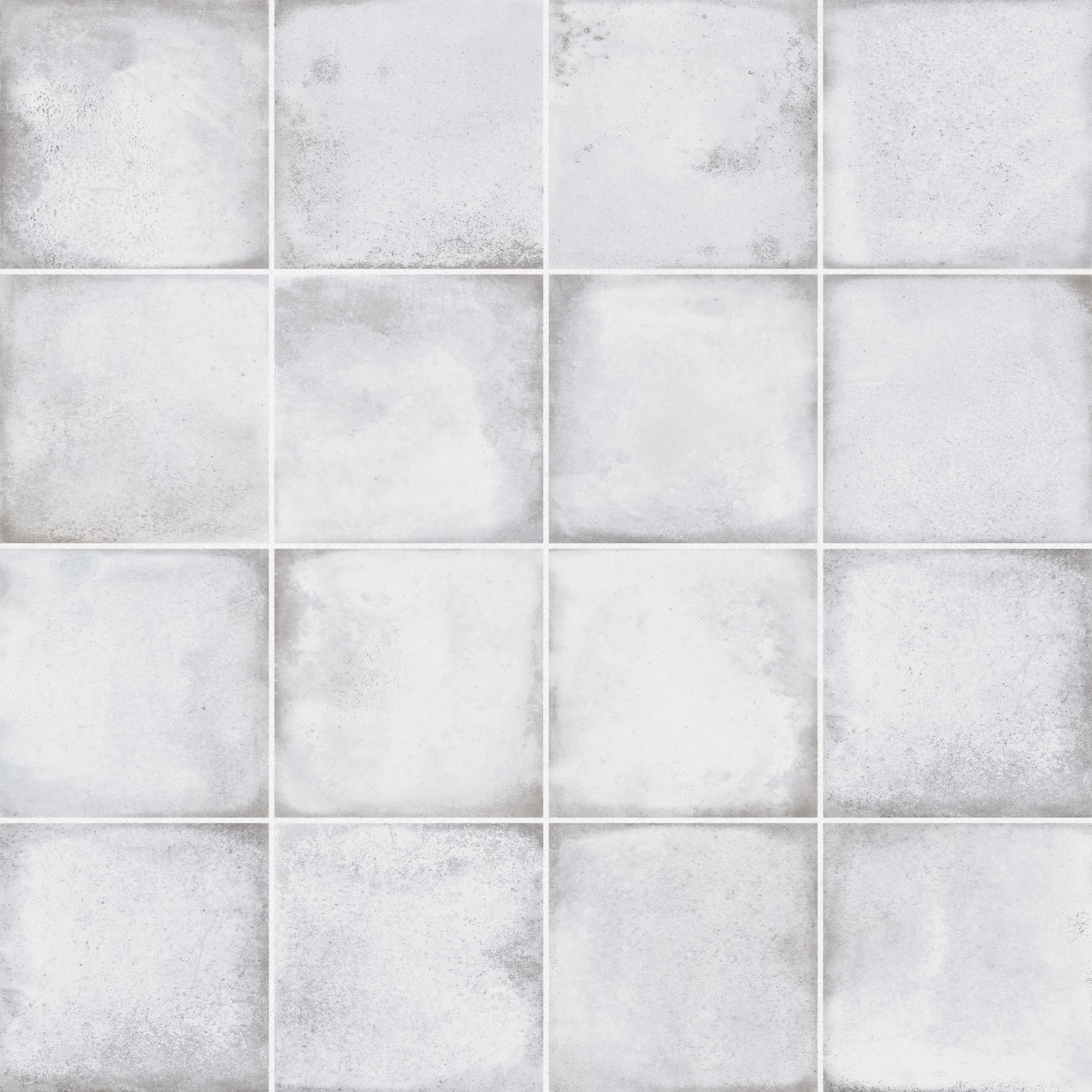 Carrelage effet Zellige Blanc 14,8x14,8x0,77 cm Orvian - Mur intérieur