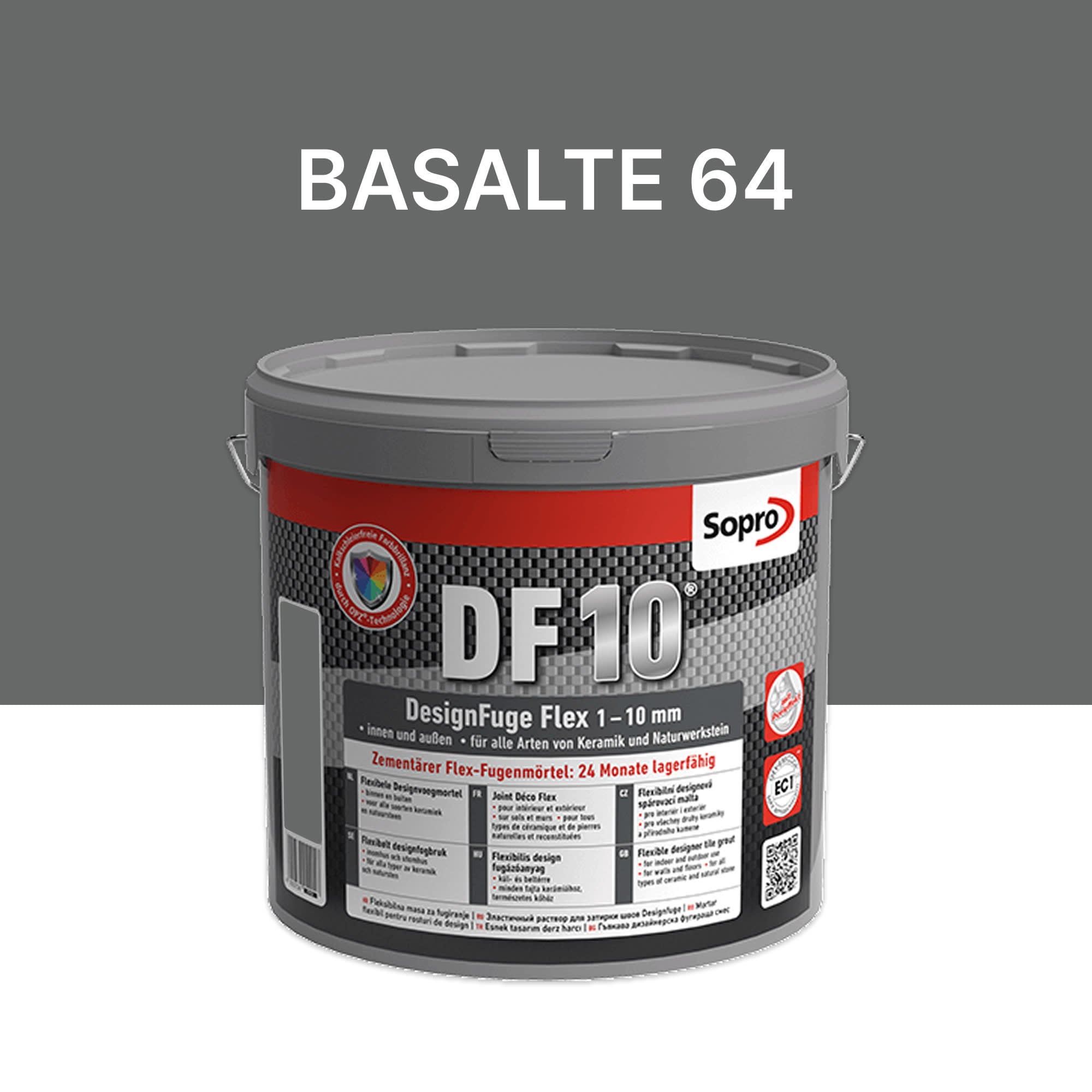 Joint carrelage salle de bains - 1 à 10 mm - Basalte 64 - Sopro DF 10 - 5 kg