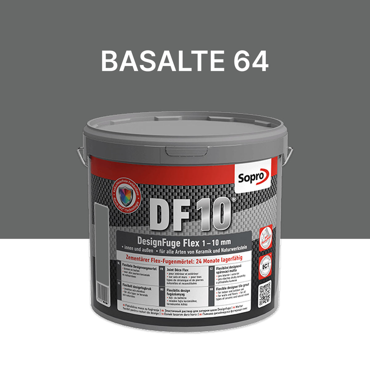 Joint carrelage salle de bains - 1 à 10 mm - Basalte 64 - Sopro DF 10 - 5 kg