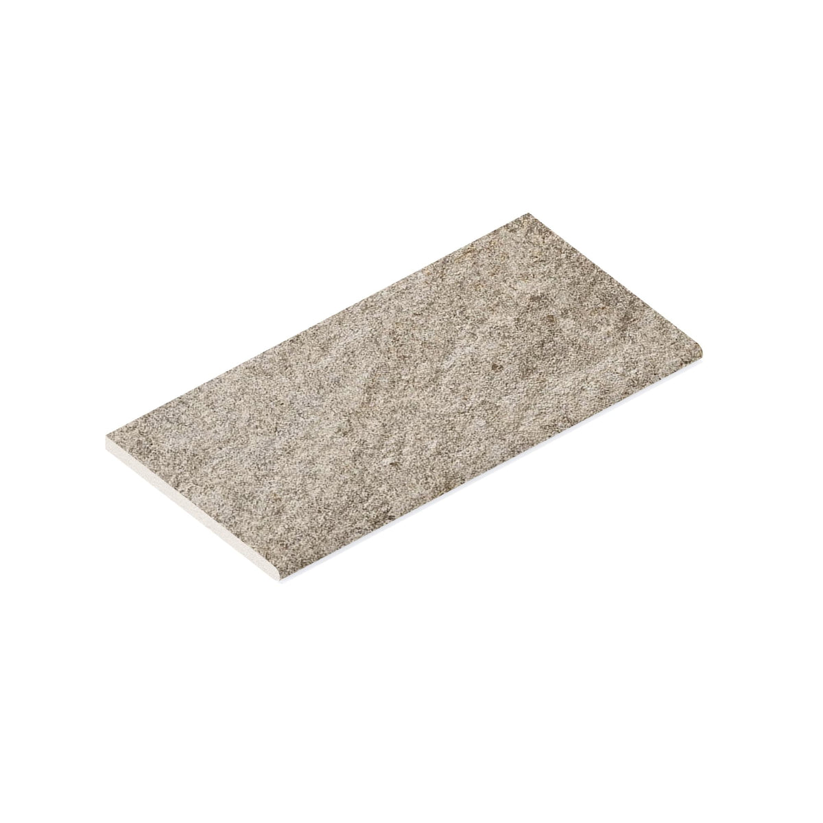 Margelle de piscine effet Pierre Quartzite Gris Argent 60x30x2 cm Bord 1/2 Rond Salvero
