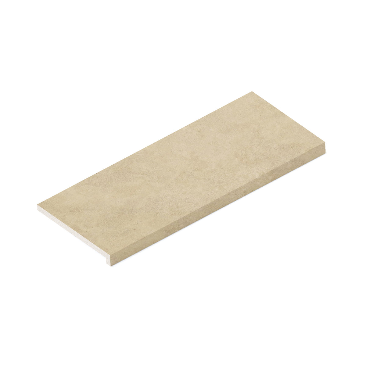 Margelle de piscine effet Pierre Calcaire Beige Sable 80x33x2 cm Bord Droit avec retombée Rocalta