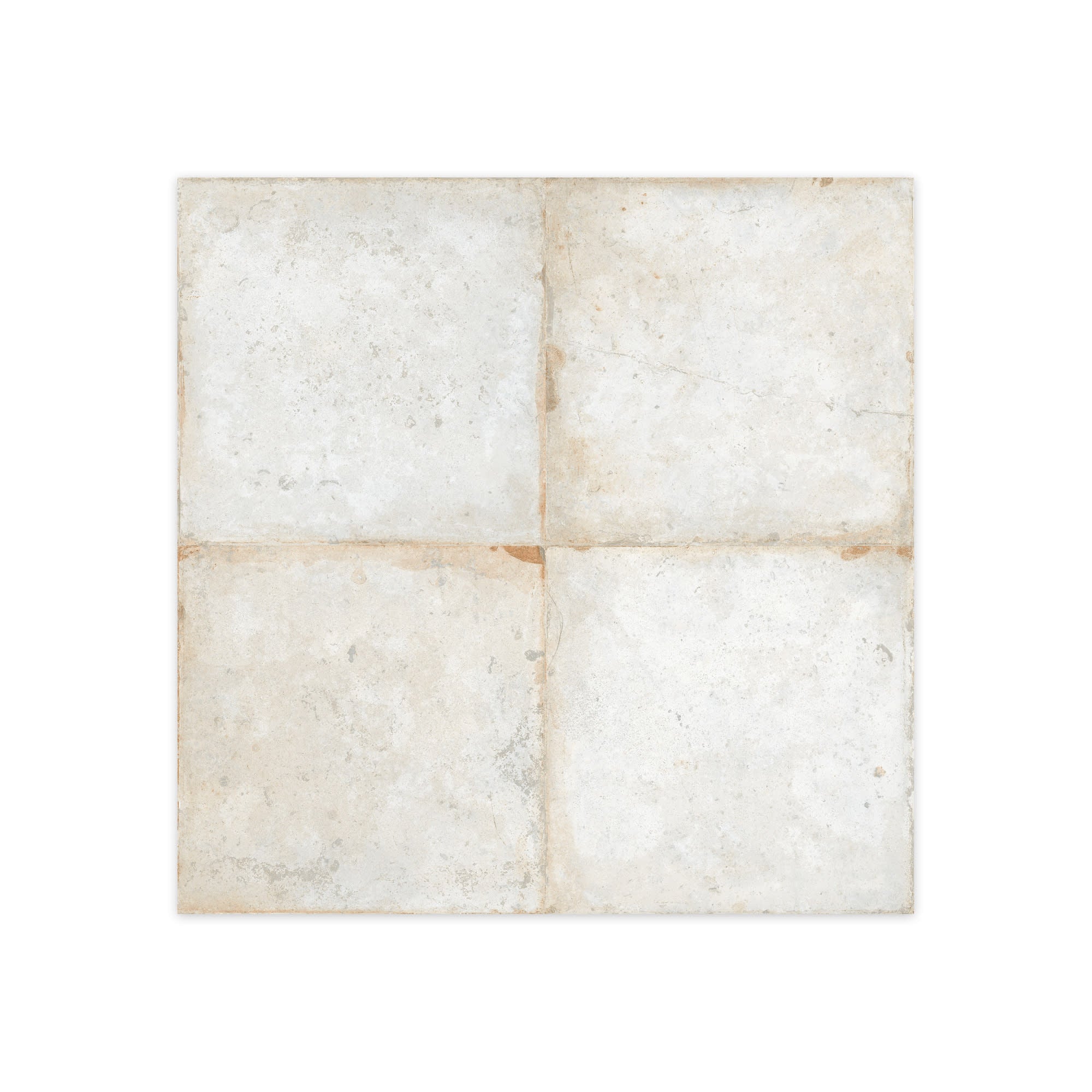 Carrelage Vintage effet Carreau ciment Blanc 45x45x0,95 cm Orlena - Sol et mur intérieur