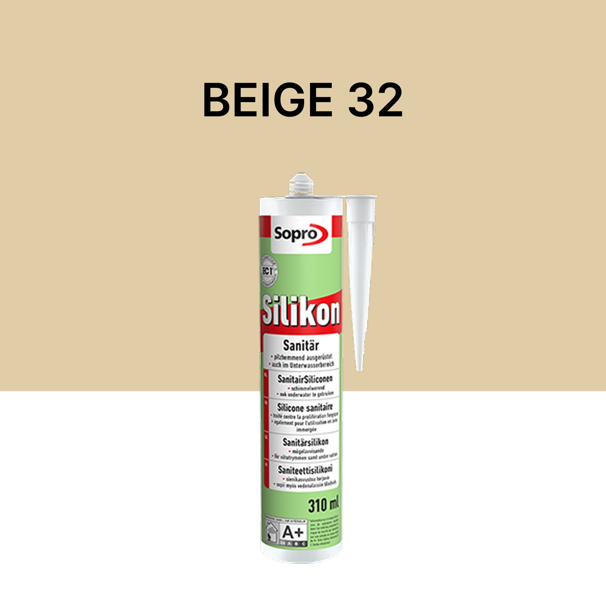 Mastic silicone spécial piscine - Beige 32 - 310 ml