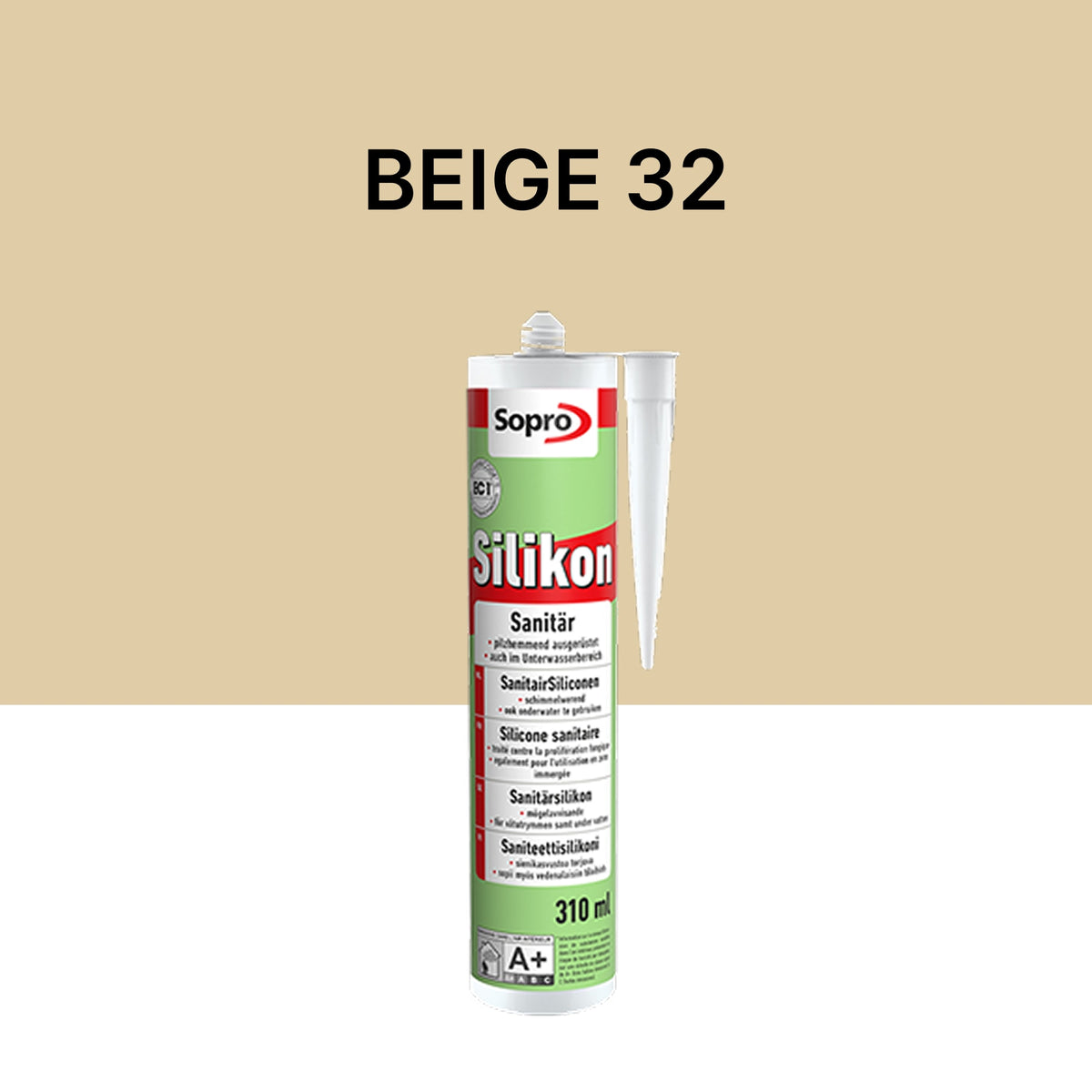Mastic silicone spécial piscine - Beige 32 - 310 ml