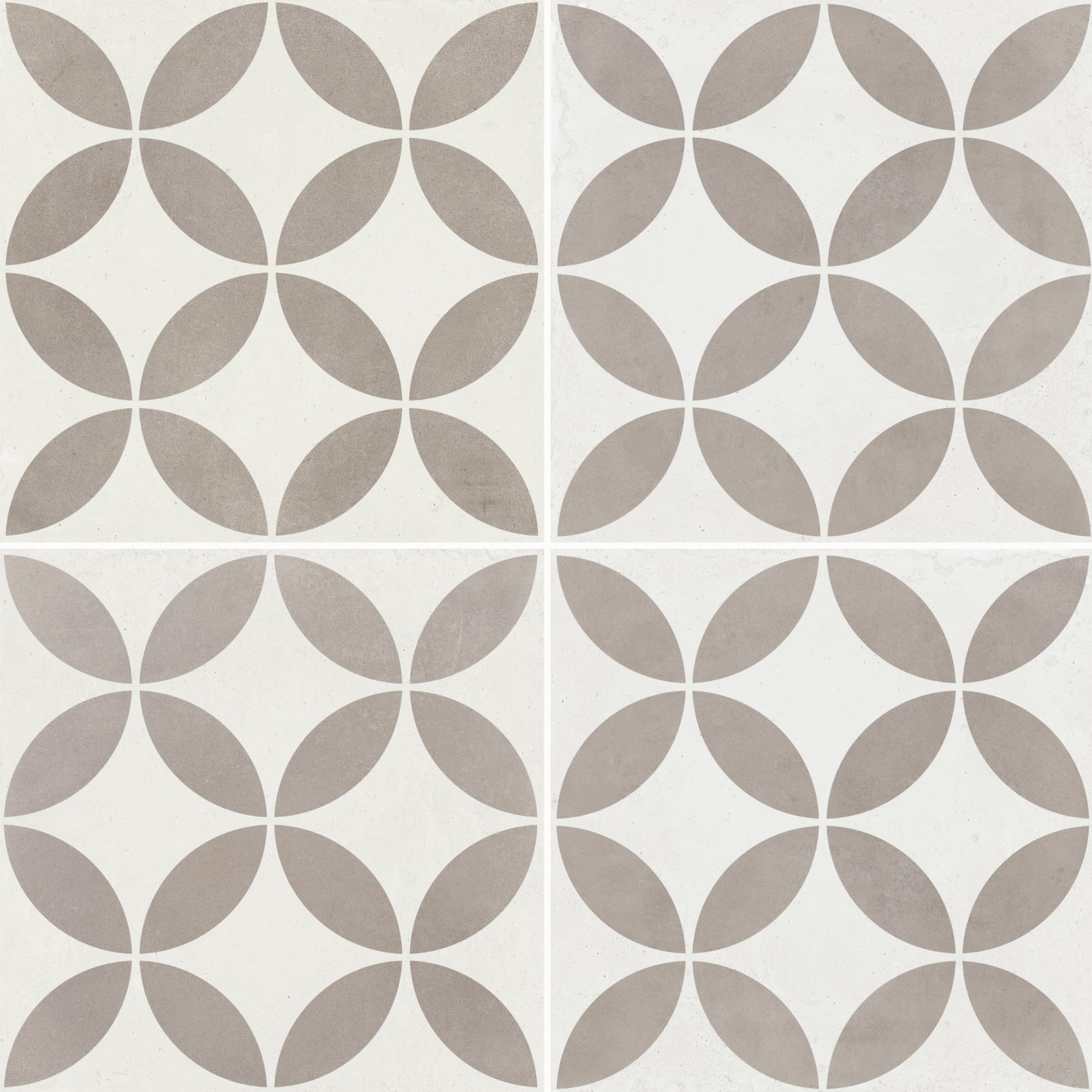 Carrelage effet Carreau ciment Axerio Greige 22,3x22,3x0,9 cm Savero - Sol et mur intérieur