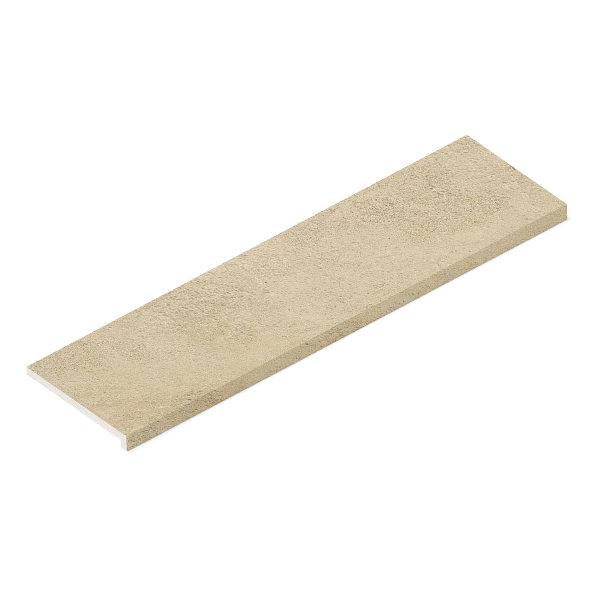 Margelle de piscine effet Pierre Calcaire Beige Sable 120x33x2 cm Bord Droit avec retombée Rocalta