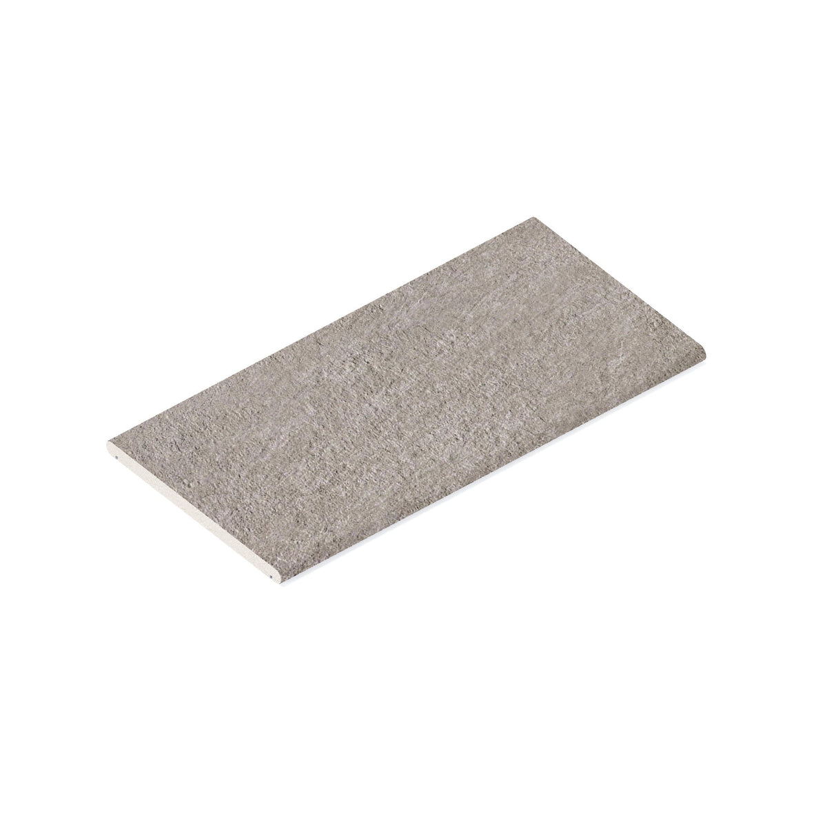 Couvertine effet Pierre Quartzite Gris Silver 60x30x2 cm Bord 1/2 Rond Double Larmier Teravio