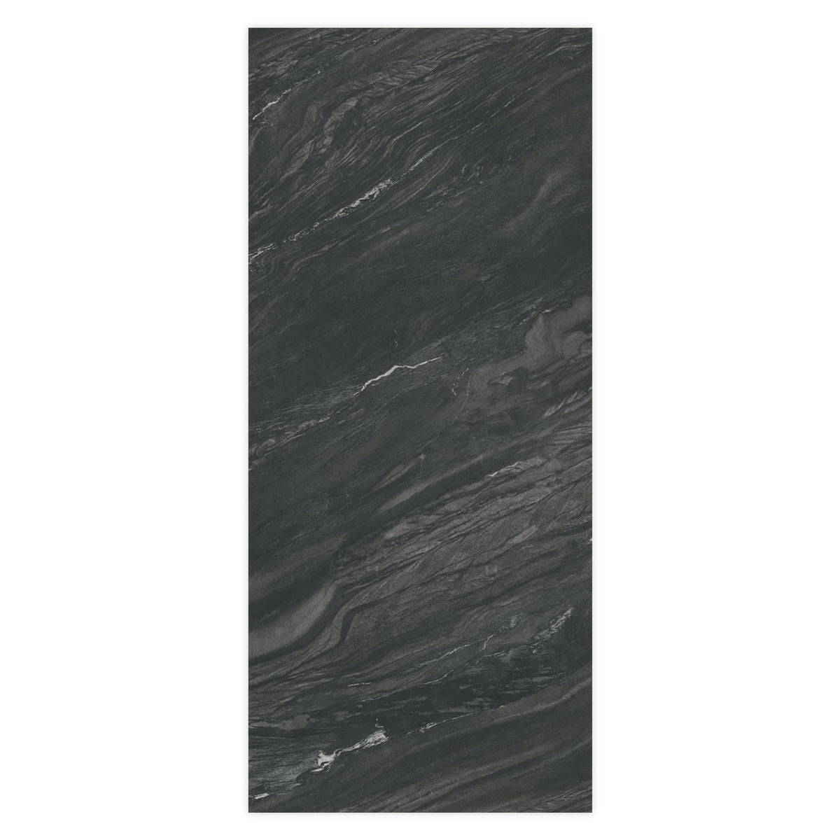 Carrelage effet Marbre Noir Vulcano 278x120x0,6 cm Silk Sorvella - Mur intérieur