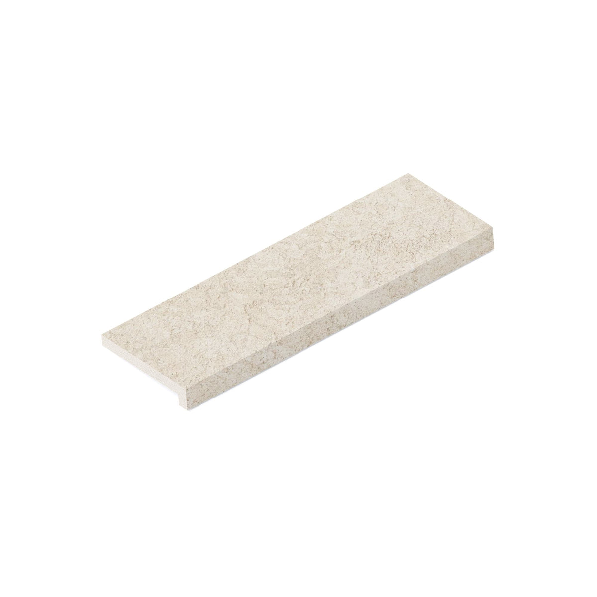 Margelle de piscine effet Pierre Calcaire Beige Clair 60x20x2 cm Bord Droit avec retombée Falnero