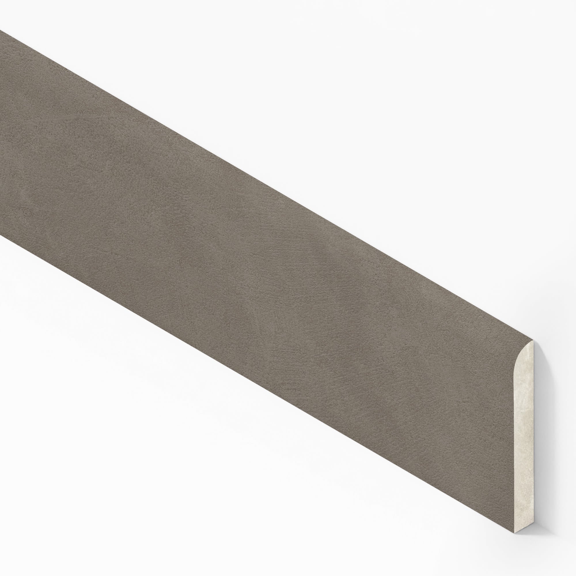 Plinthe carrelage effet Béton Brun Terre 80x7,2 cm Mat Benzaro