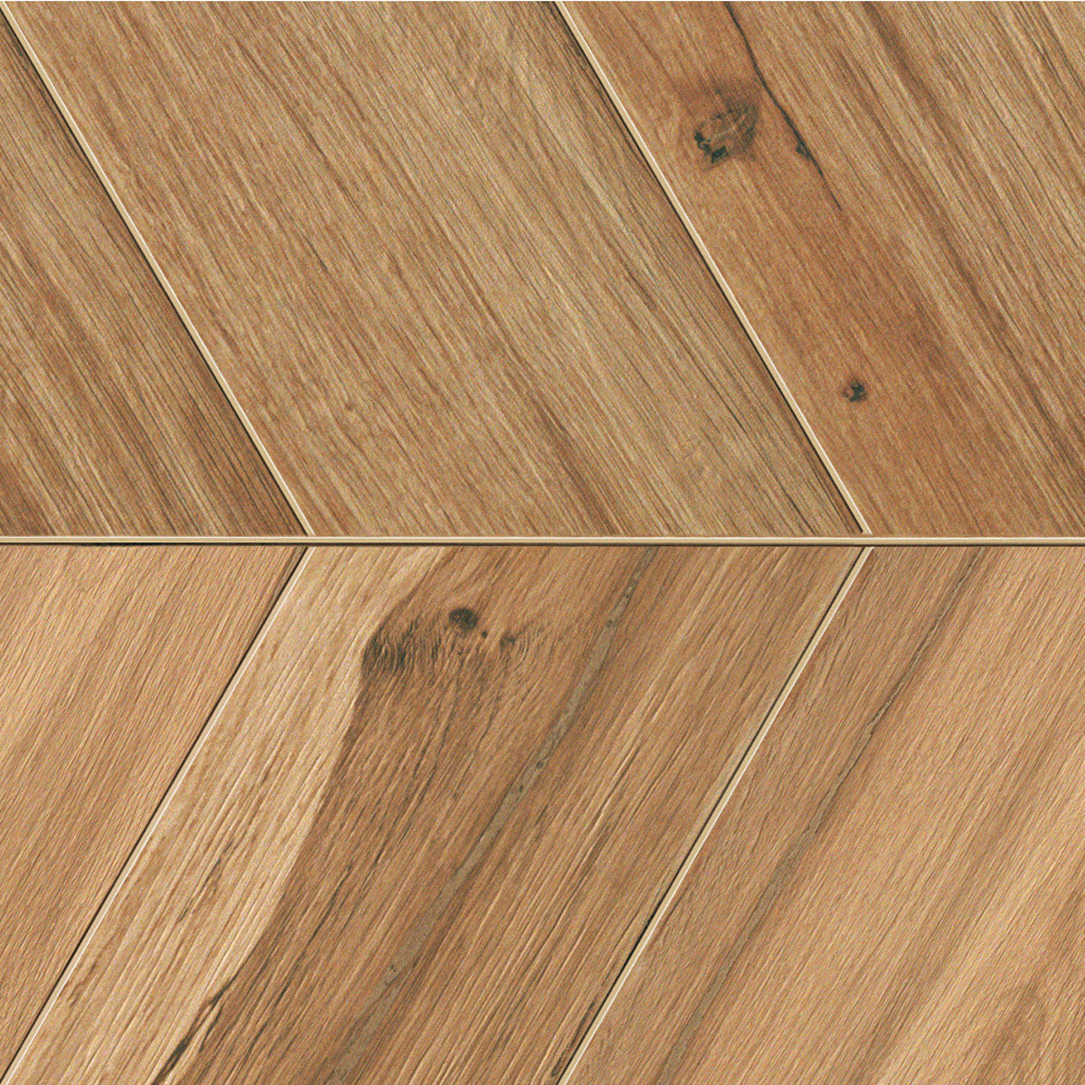 Carrelage effet Parquet Bois Chêne Ambre Chevron Pointe de Hongrie 35x34,5x0,95 cm Mat Tarina - Sol et mur intérieur