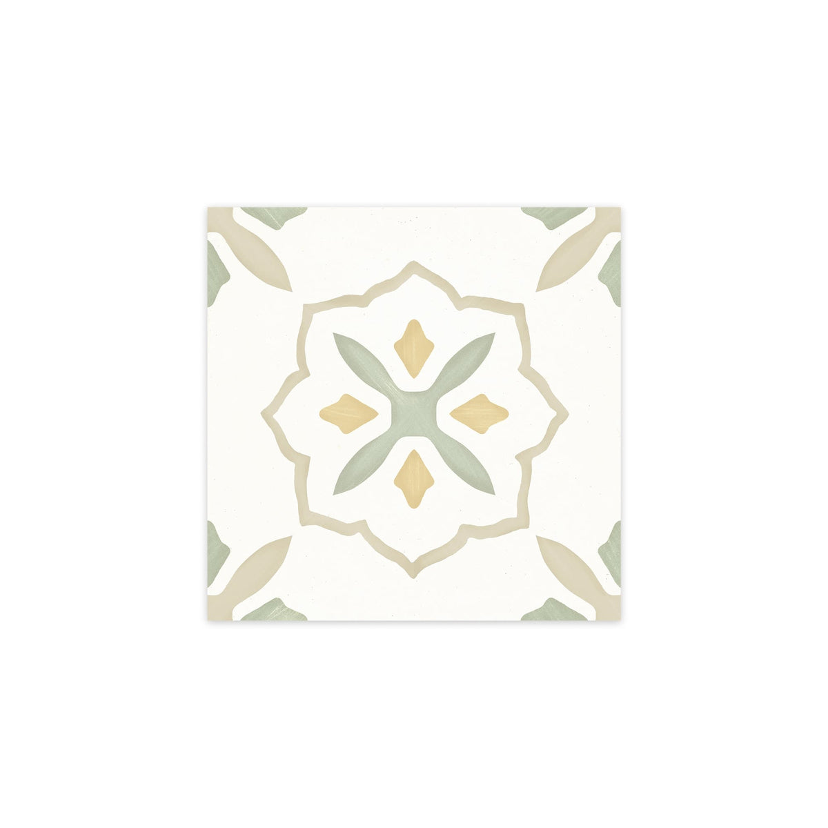 Carrelage effet Carreau ciment Moralis Vert 22,3x22,3x0,9 cm Levior - Sol et mur intérieur