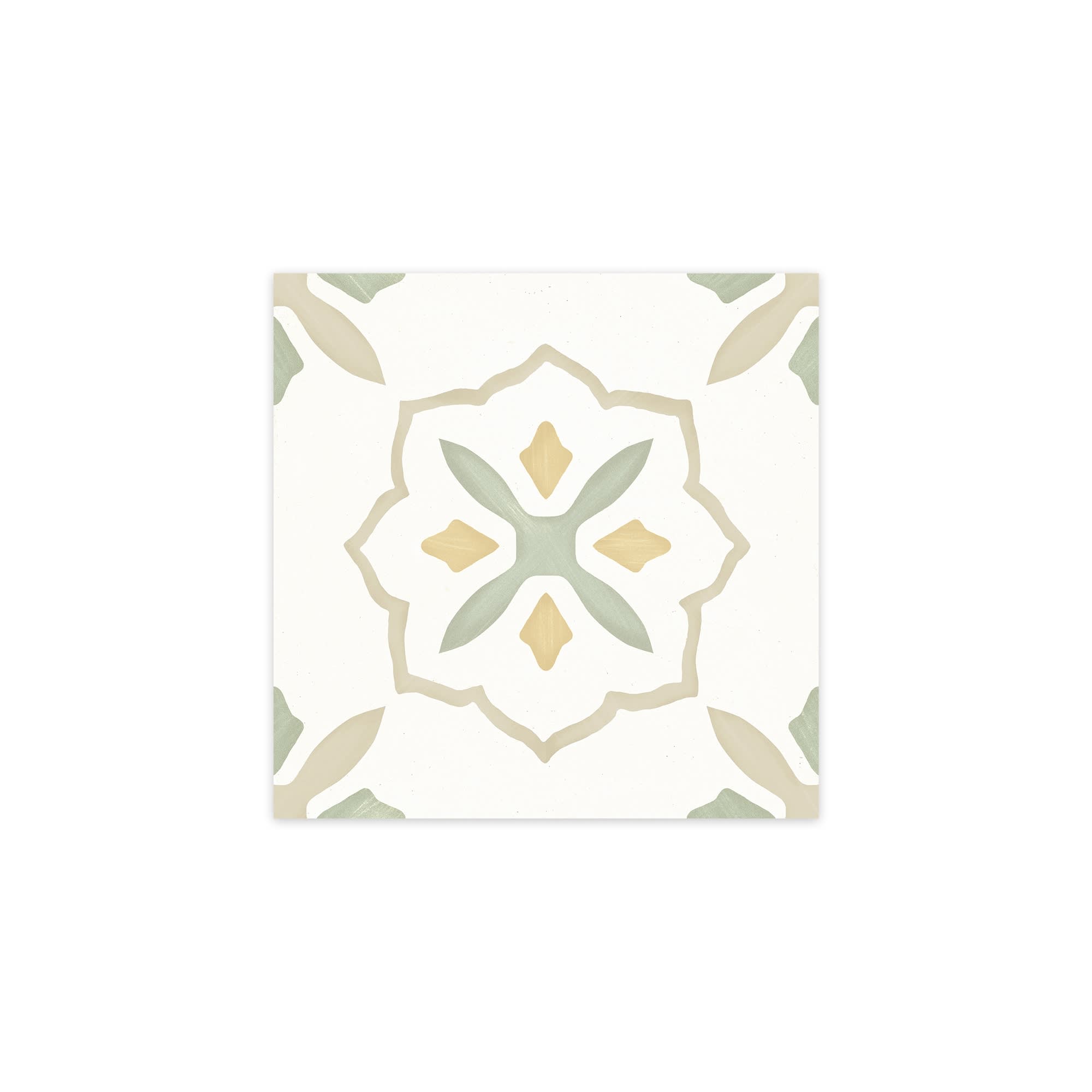 Carrelage effet Carreau ciment Moralis Vert 22,3x22,3x0,9 cm Levior - Sol et mur intérieur