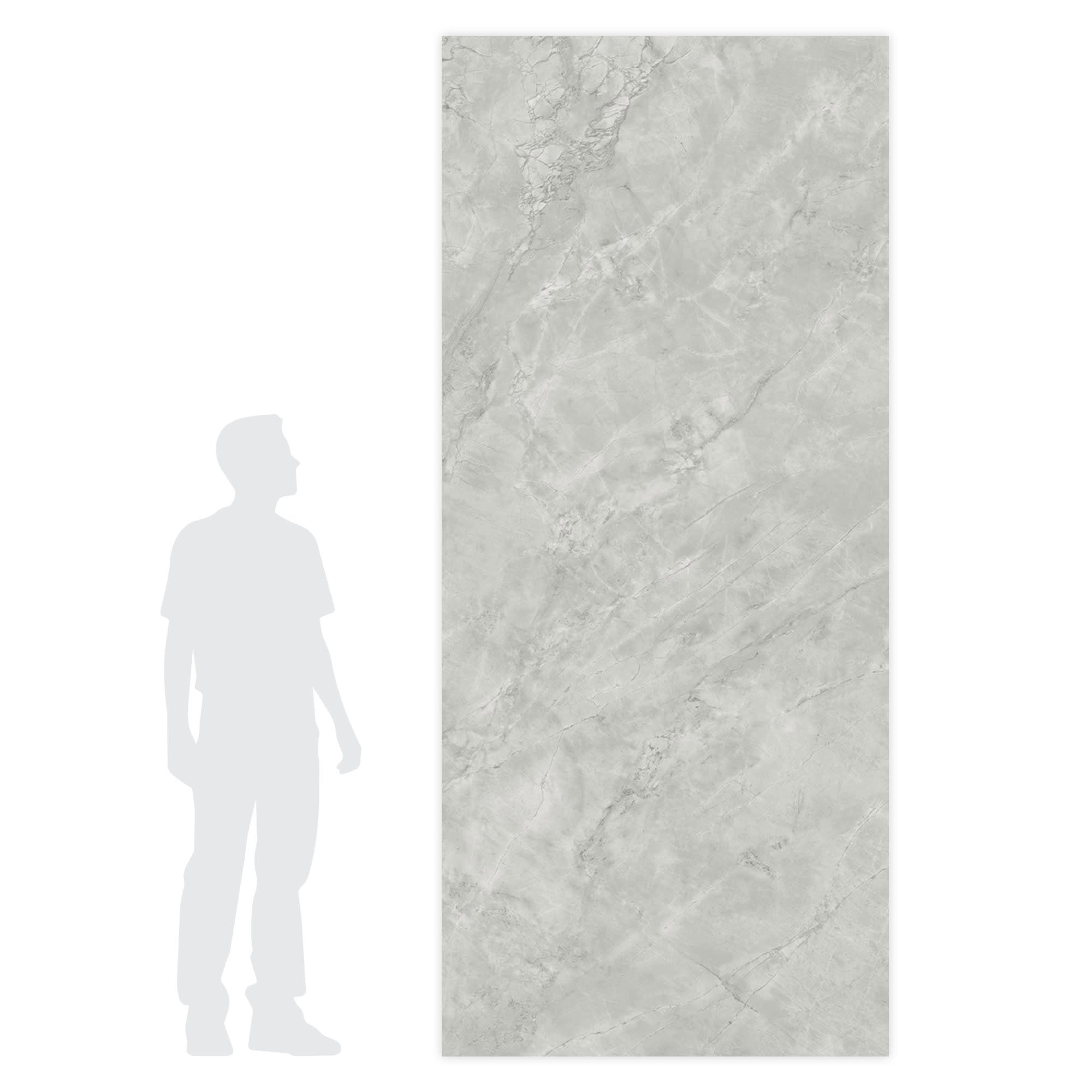 Carrelage effet Marbre Gris Mist 278x120x0,6 cm Silk Montira - Mur intérieur