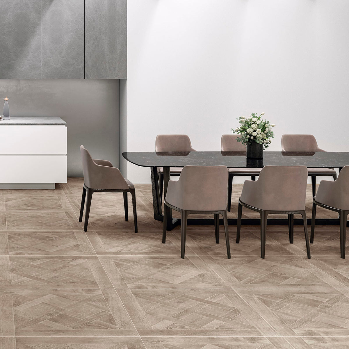 Carrelage effet Parquet Bois Chêne Clair Versailles 90x90x0,9 cm Trianon - Sol intérieur