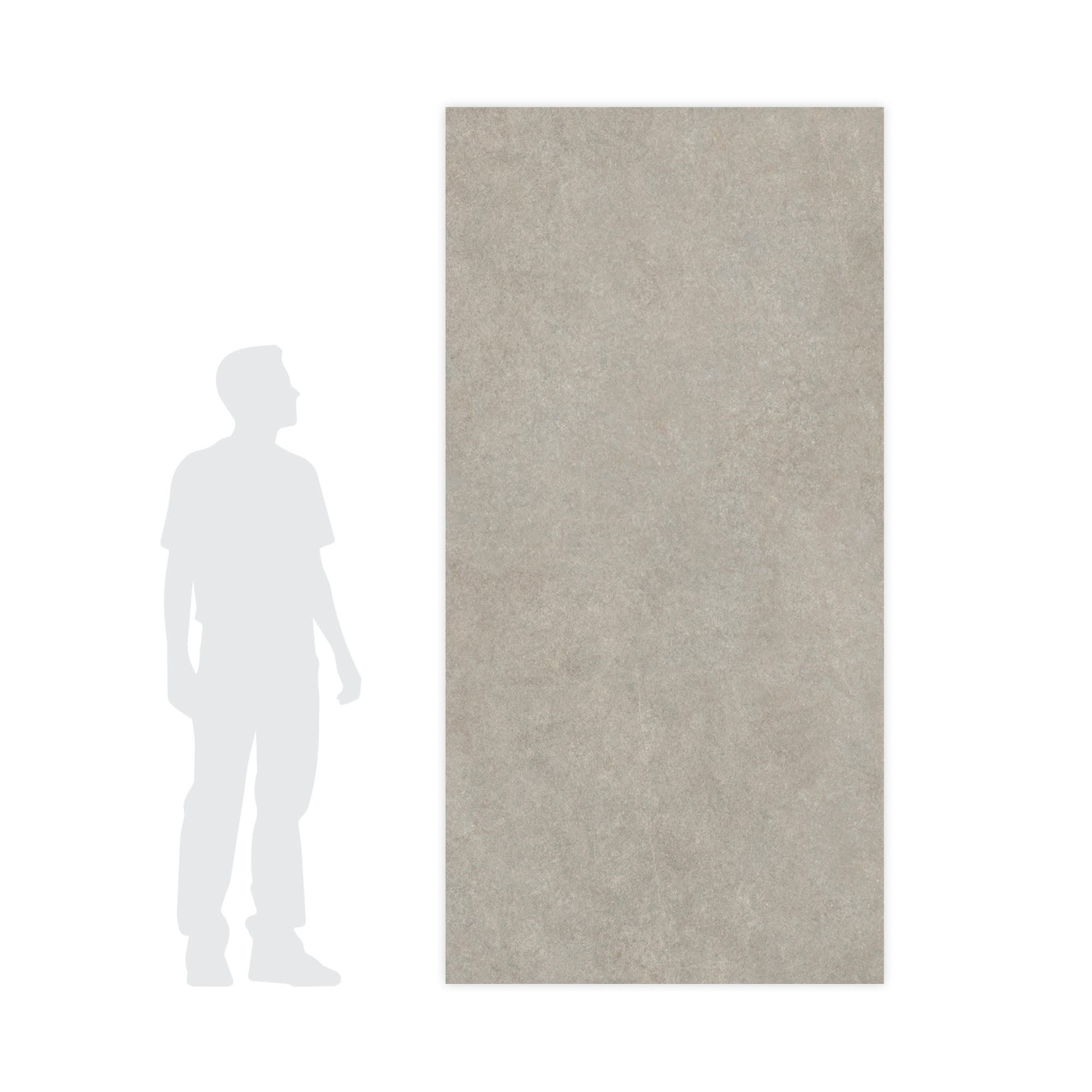 Carrelage effet Pierre Quartzite Gris Galet 240x120x0,9 cm Mat Venturo - Mur intérieur