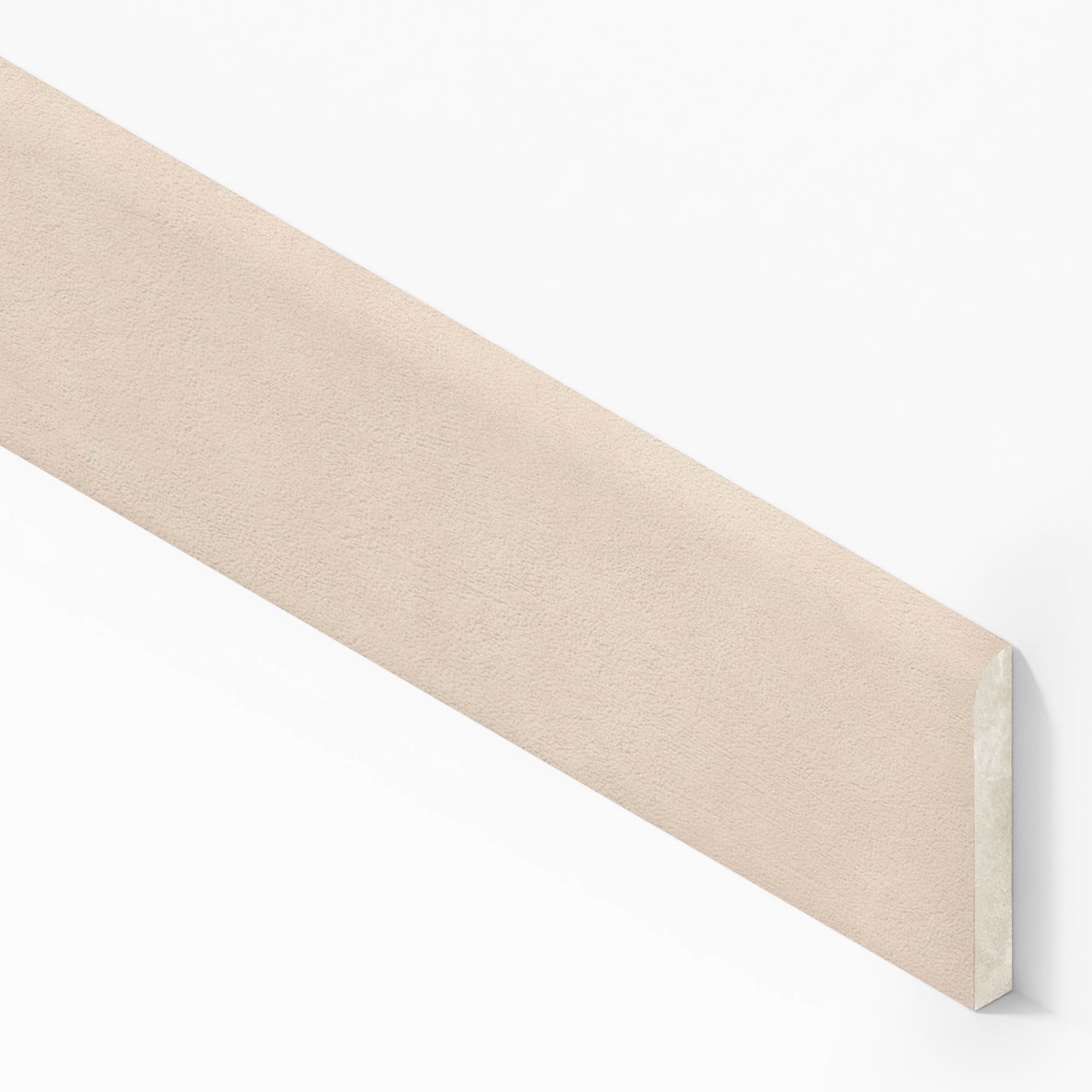 Plinthe carrelage effet Béton Blanc Minéral 60x7,2 cm Mat Benzaro