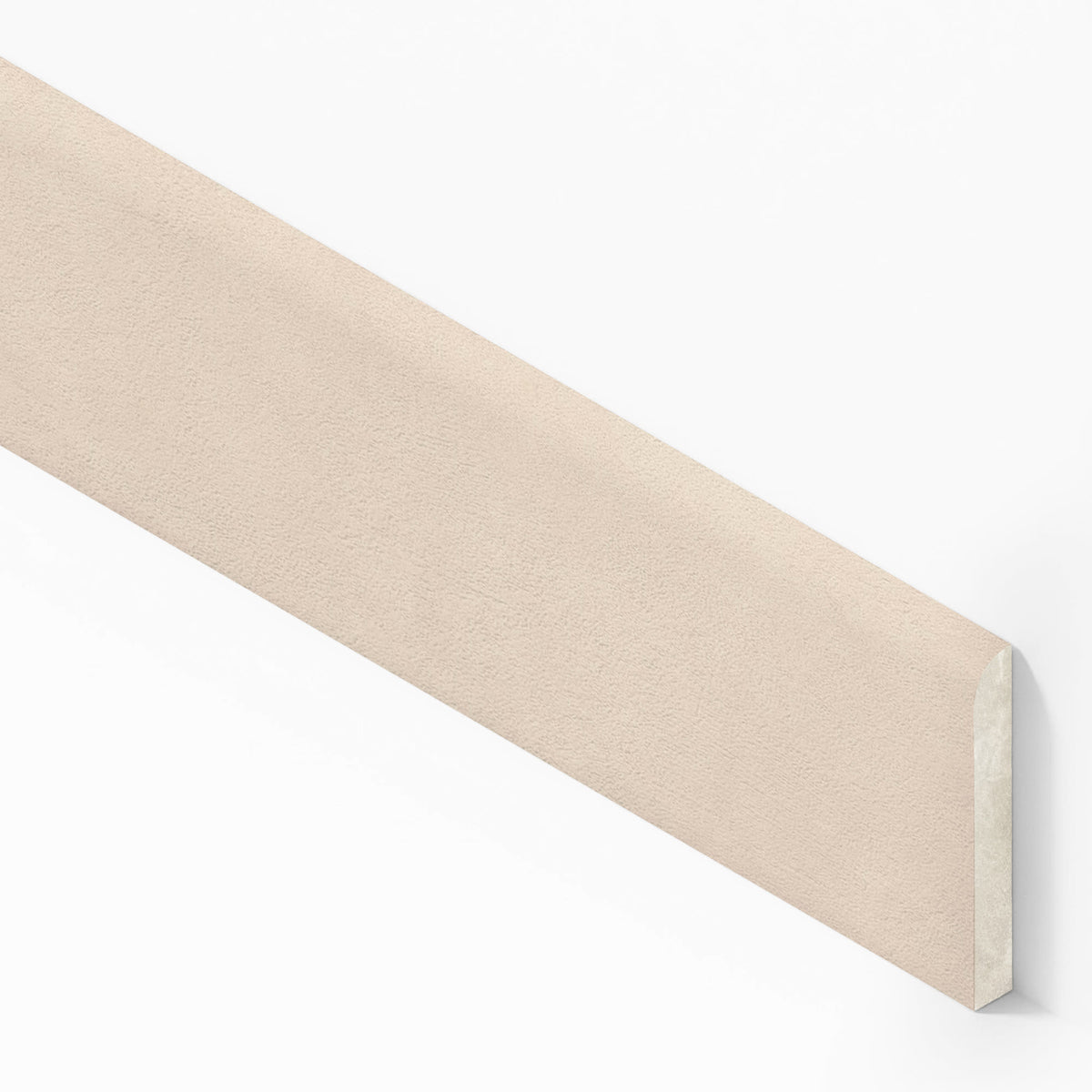 Plinthe carrelage effet Béton Blanc Minéral 120x7,2 cm Mat Benzaro