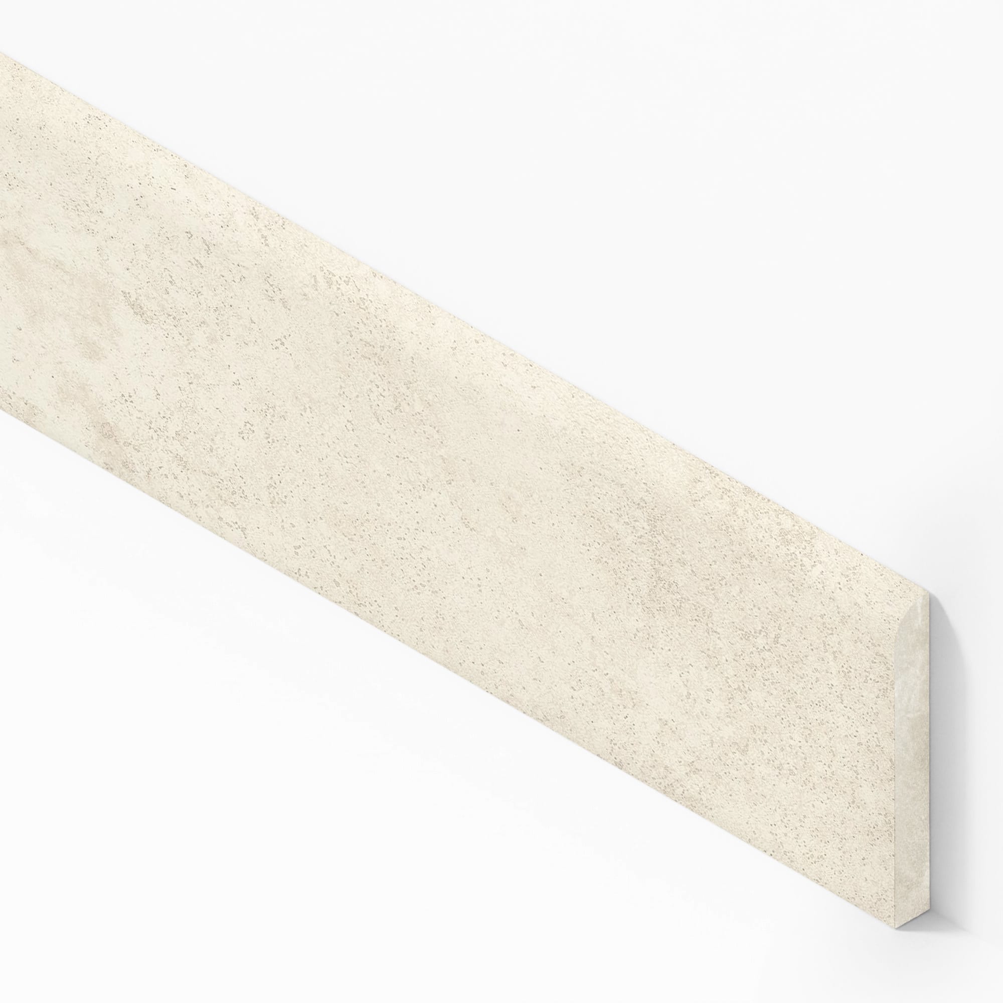 Plinthe carrelage effet Travertin Blanc Cross Cut 120x7,2 cm Mat Neravio