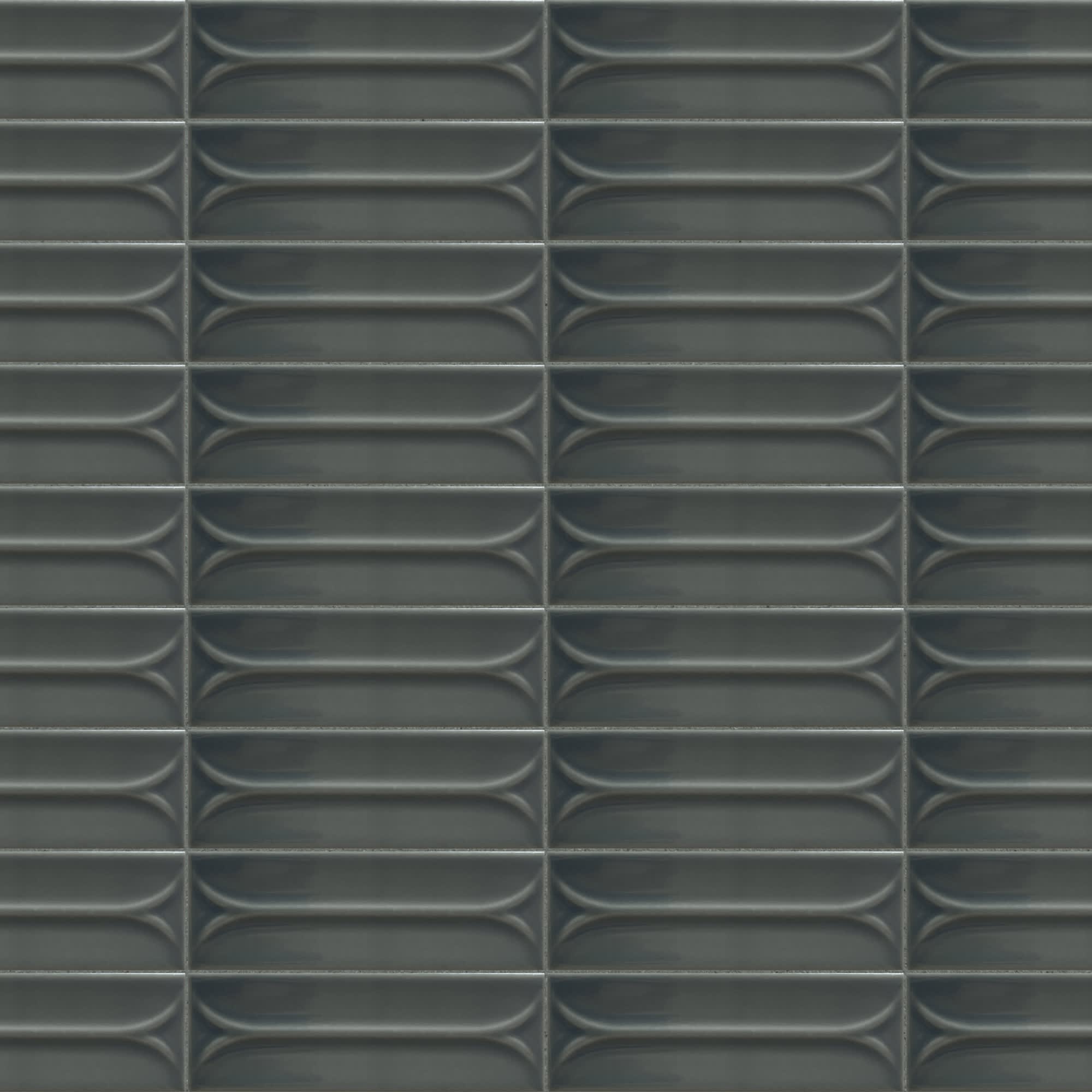 Carrelage 3D Gris 14,6x4,8x0,8 cm Mireno - Mur intérieur