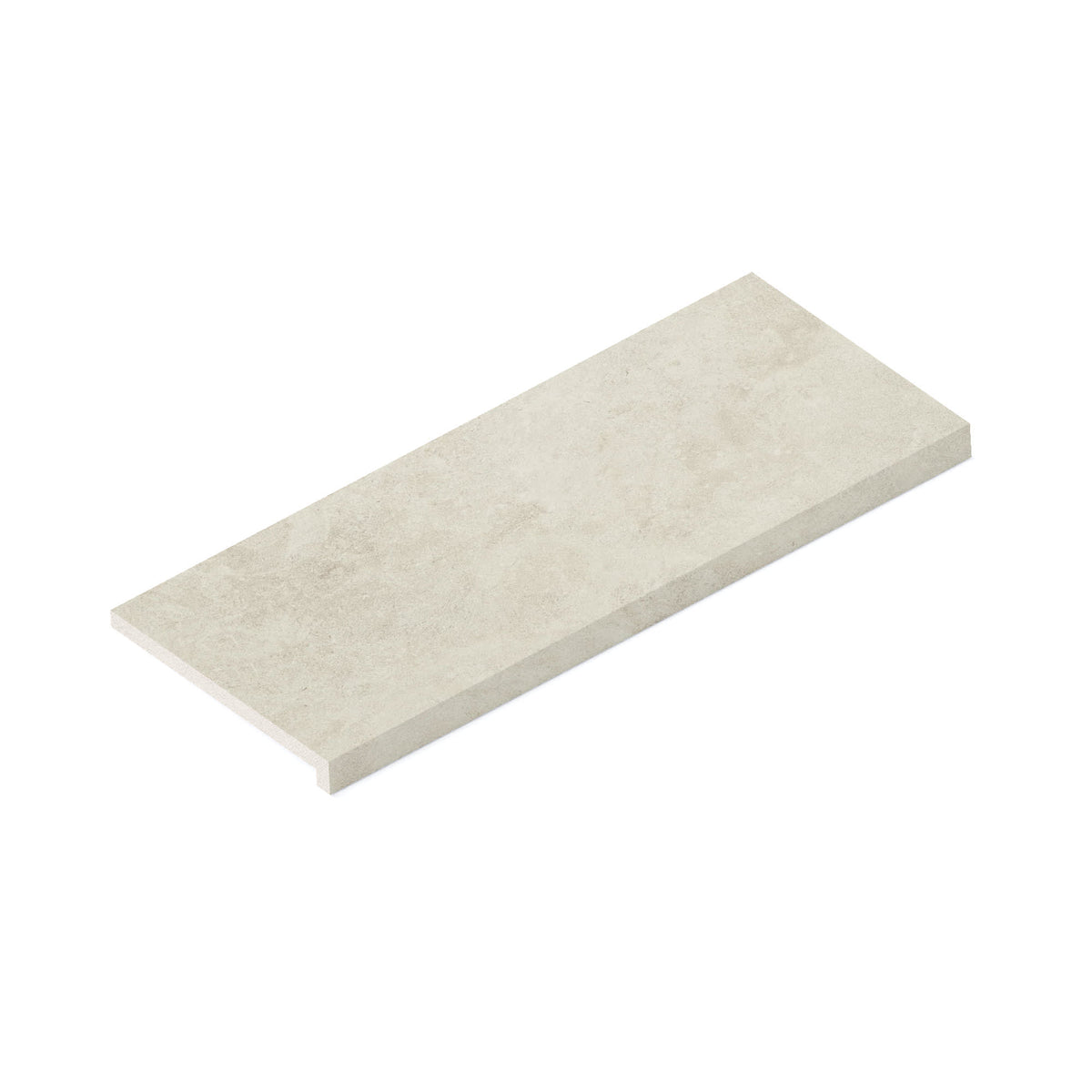 Margelle de piscine effet Pierre Calcaire Ivoire 80x33x2 cm Bord Droit avec retombée Rocalta