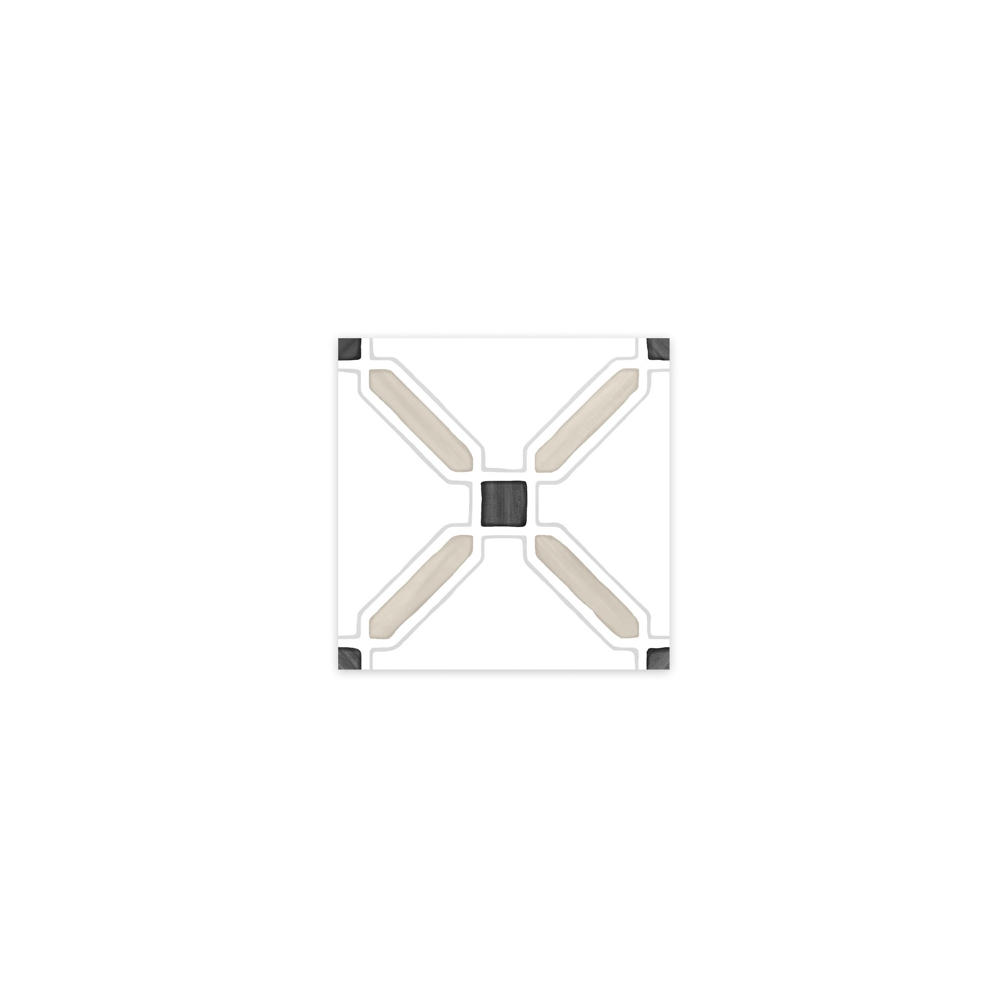 Carrelage effet Carreau ciment Floreva Beige 12,3x12,3x0,87 cm Tanerio - Sol et mur intérieur