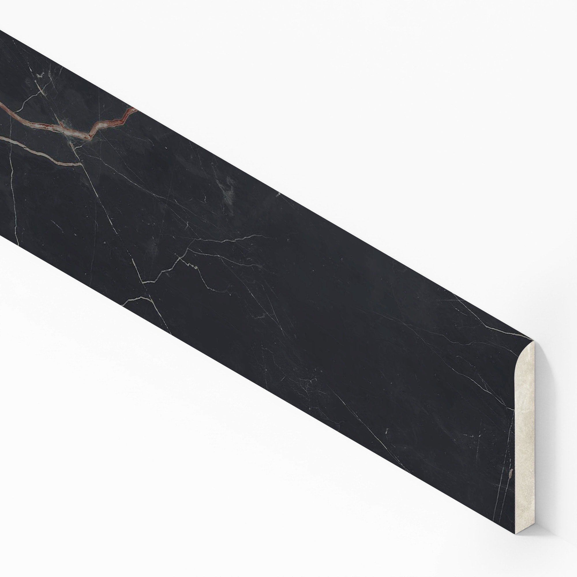 Plinthe carrelage effet Marbre Noir Scuro 150x7,2 cm Mat Magnaro
