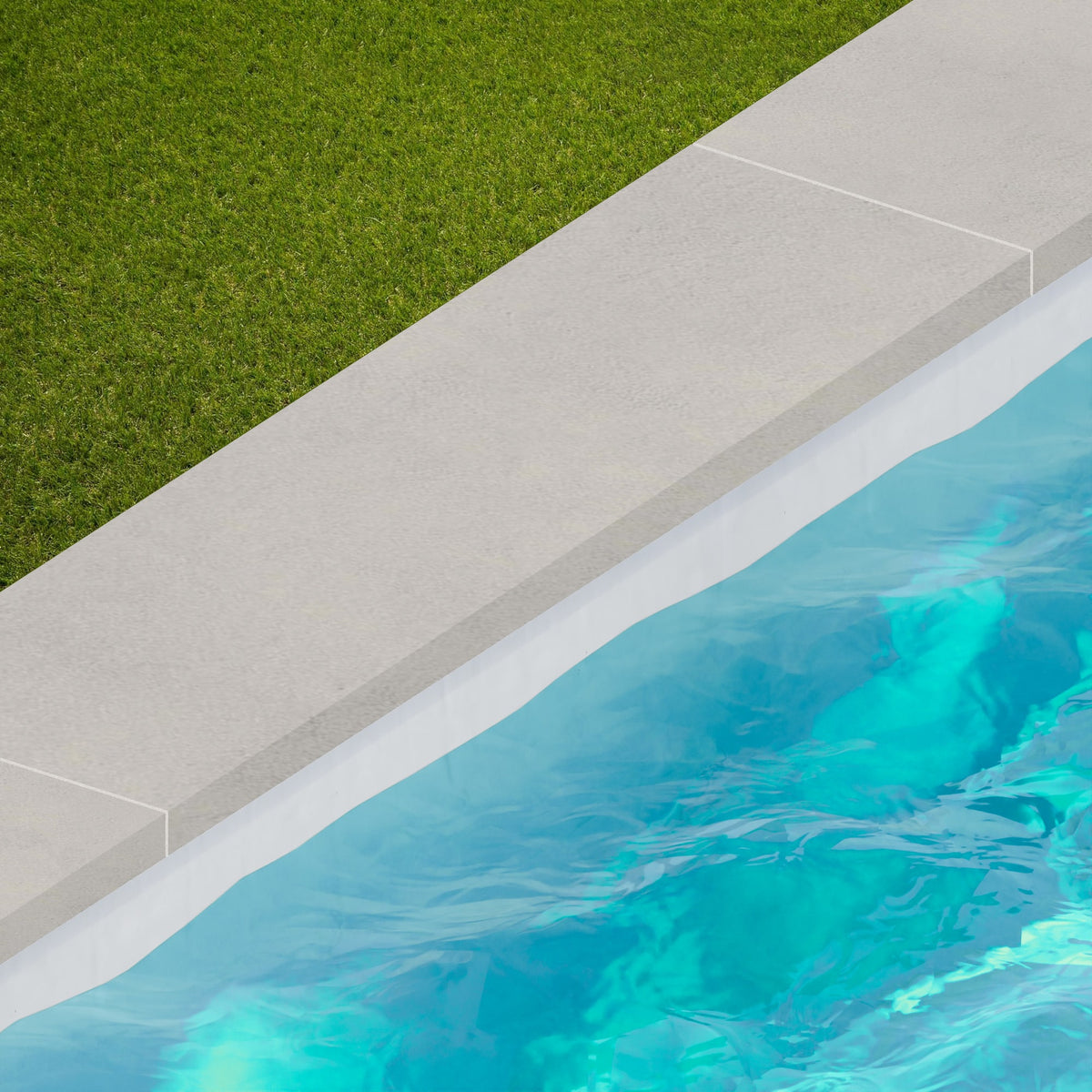 Margelle de piscine effet Béton Gris Brume 120x33x2 cm Bord Droit avec retombée Montera