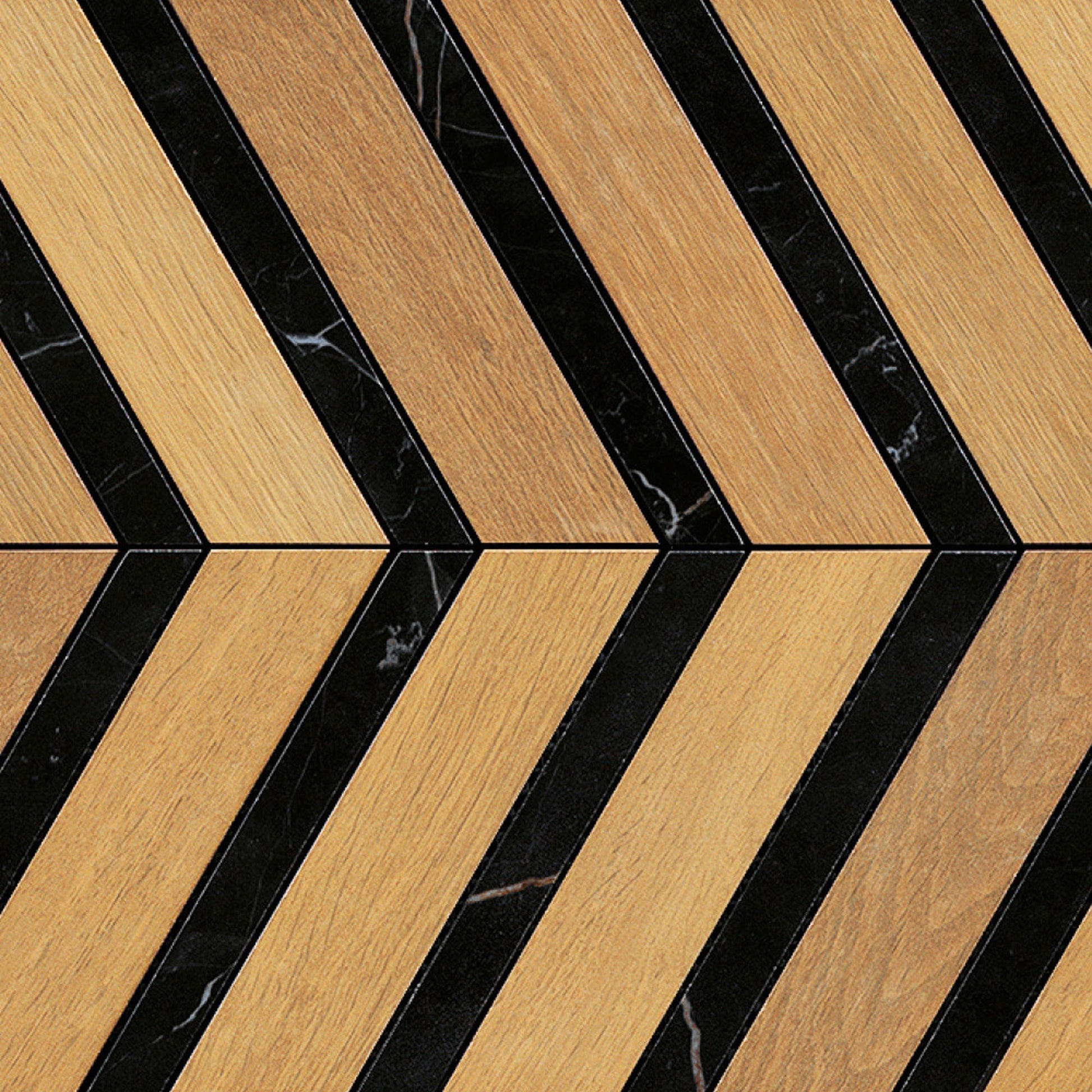 Carrelage effet Parquet Bois Chêne Brut Chevron Pointe de Hongrie 29,4x28,7x0,95 cm Mat Lorenta - Sol et mur intérieur