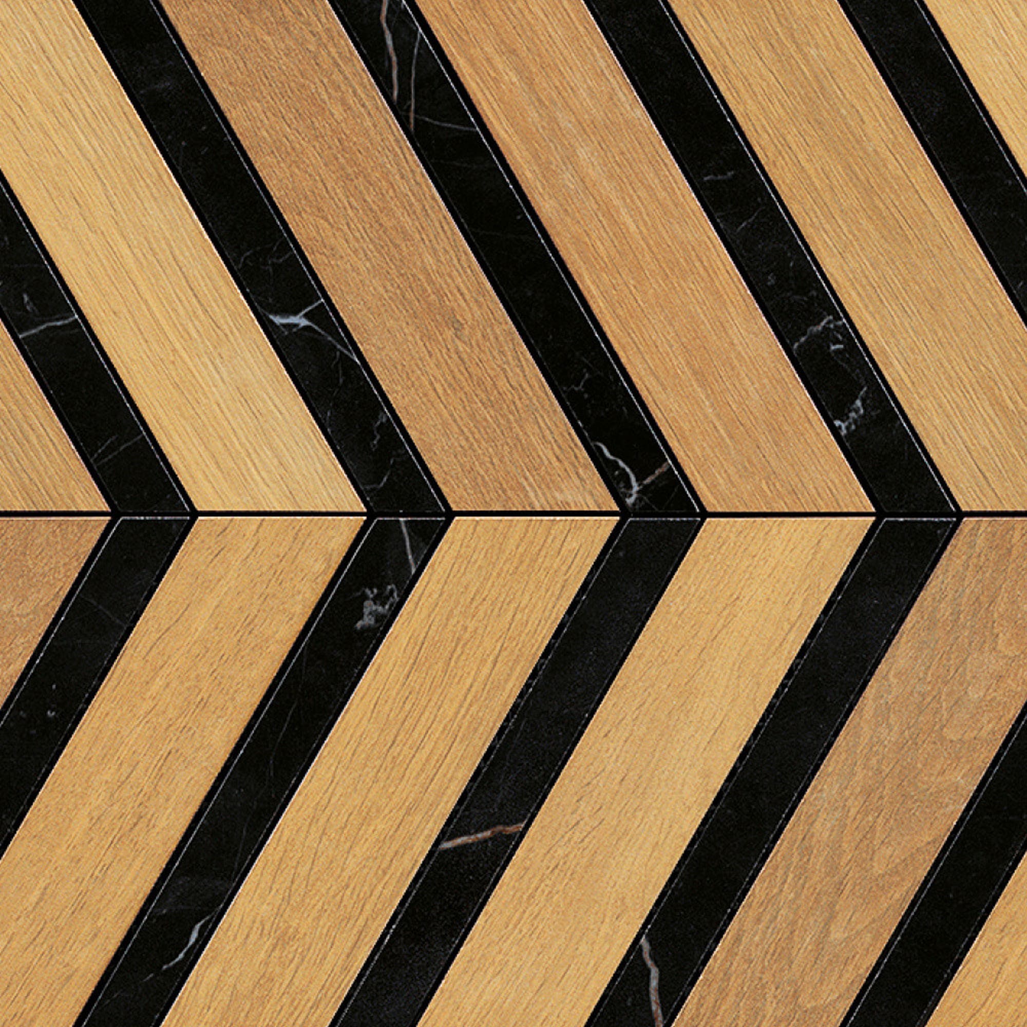 Carrelage effet Parquet Bois Chêne Brut Chevron Pointe de Hongrie 29,4x28,7x0,95 cm Mat Lorenta - Sol et mur intérieur