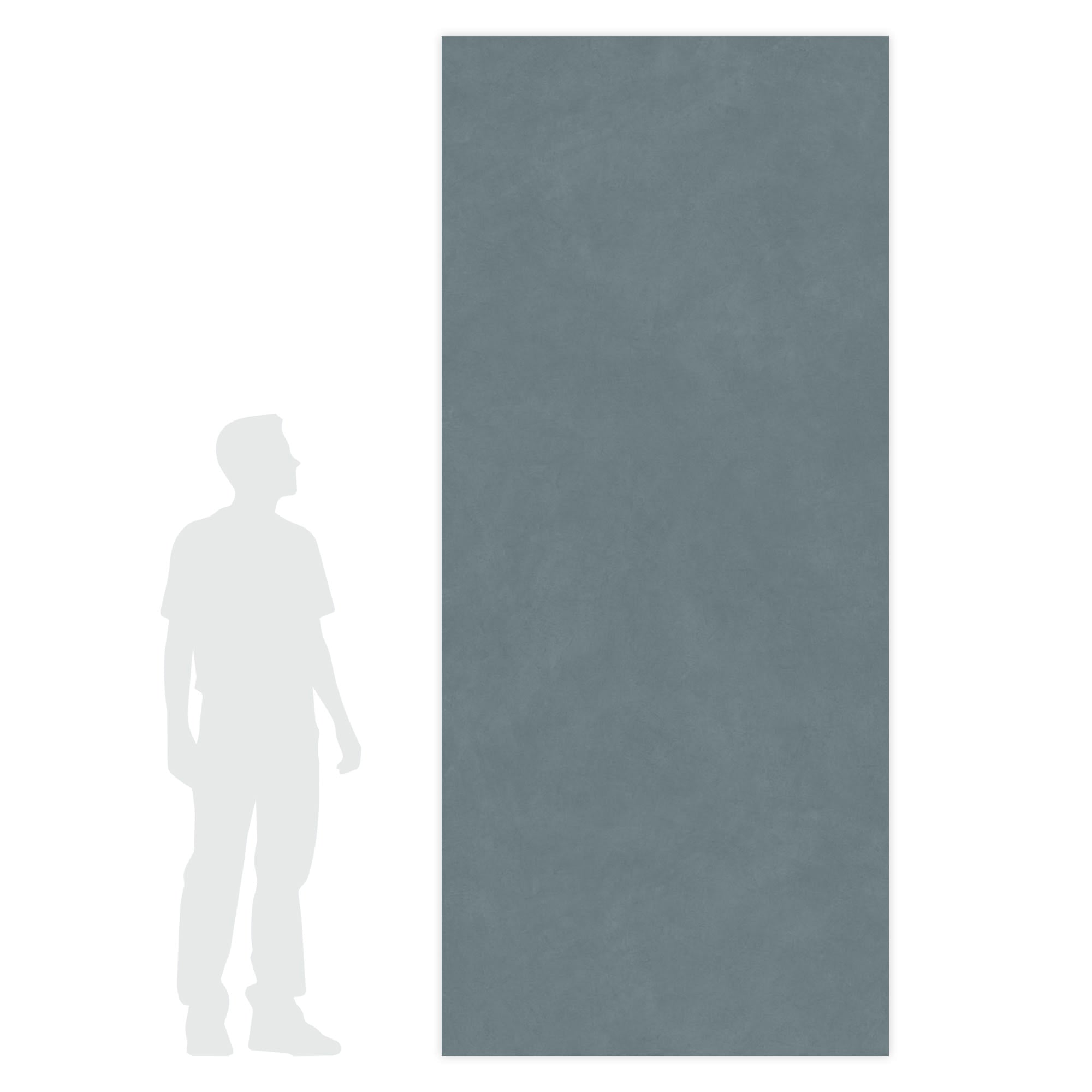 Carrelage effet Béton Bleu Acier 278x120x0,6 cm Mat Benzaro - Mur intérieur