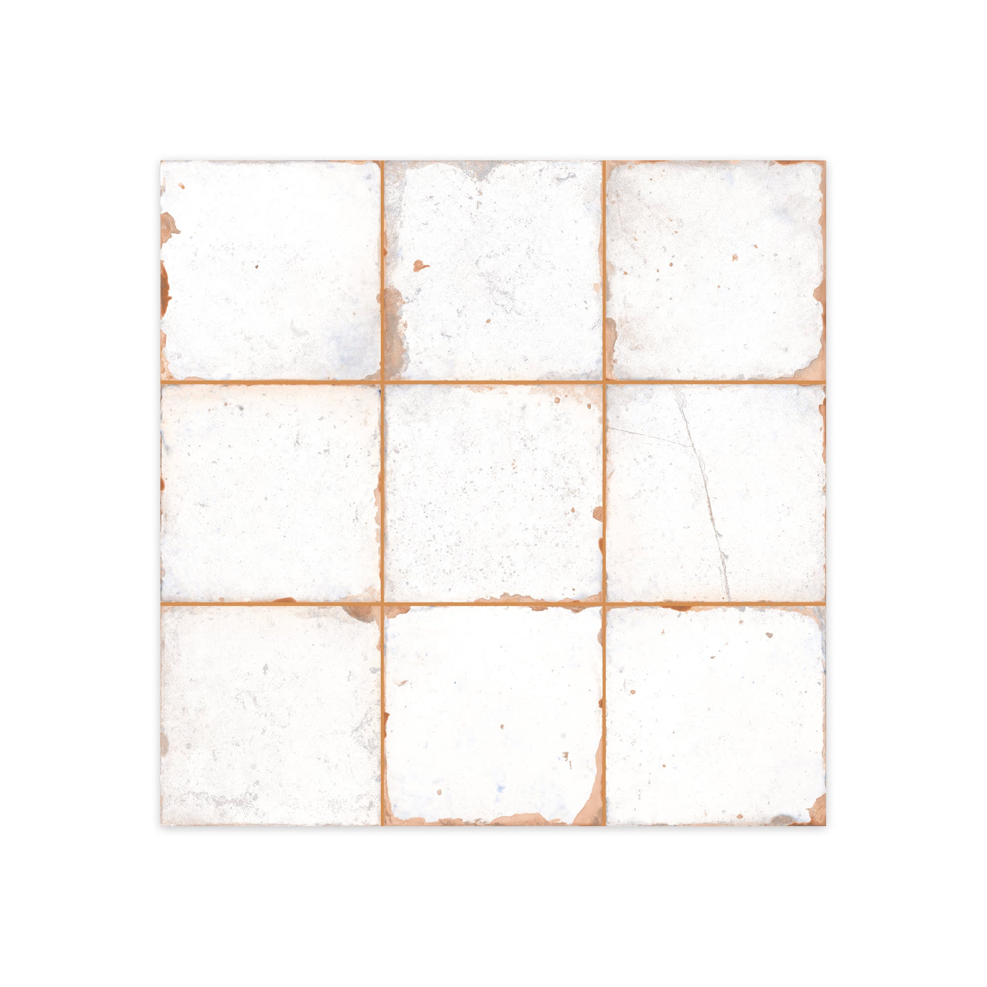 Carrelage Vintage Blanc 33x33x0,95 cm Castelia - Mur intérieur