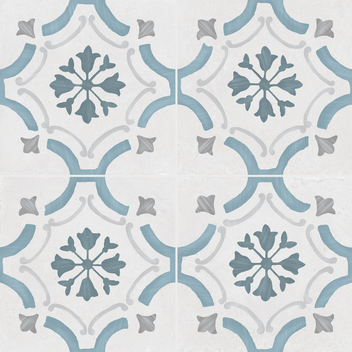 Carrelage effet Carreau ciment Varolia Bleu 22,3x22,3x0,9 cm Ventoril - Sol et mur intérieur