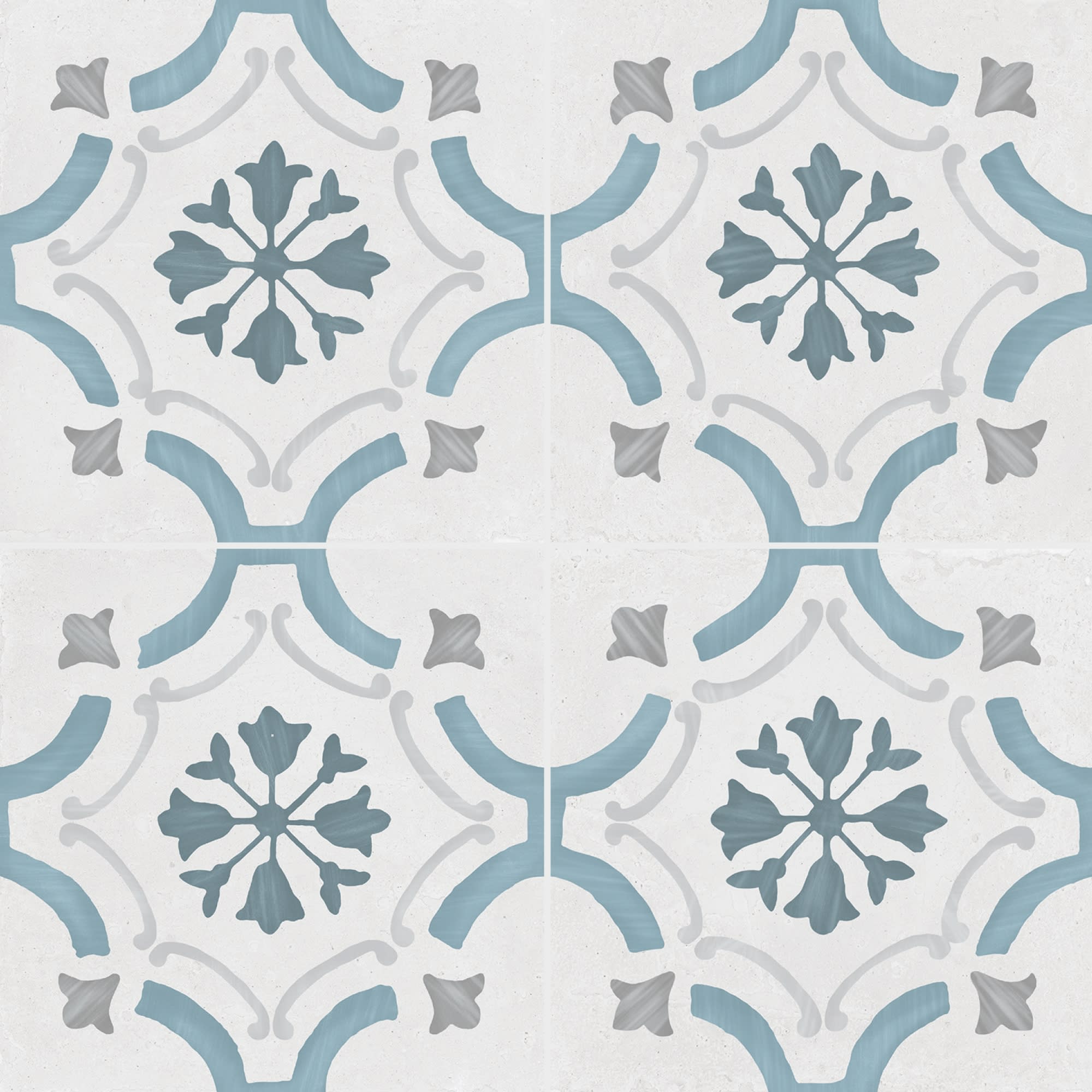 Carrelage effet Carreau ciment Varolia Bleu 22,3x22,3x0,9 cm Ventoril - Sol et mur intérieur