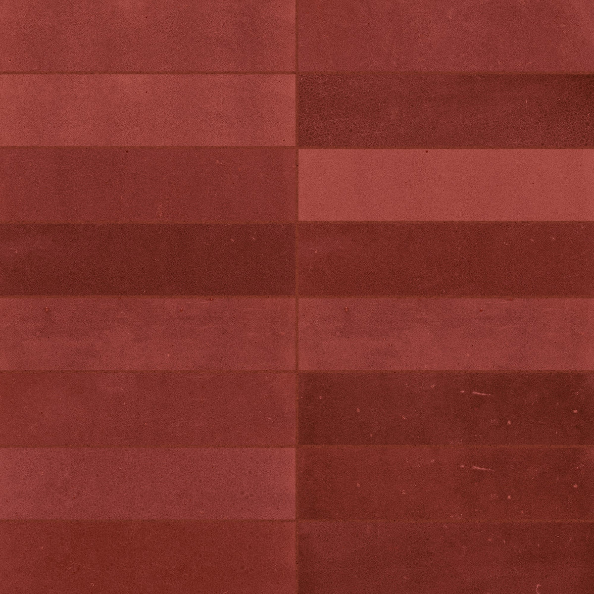 Carrelage effet Zellige Rouge 20x6,5x0,85 cm Mat Serinor - Mur intérieur