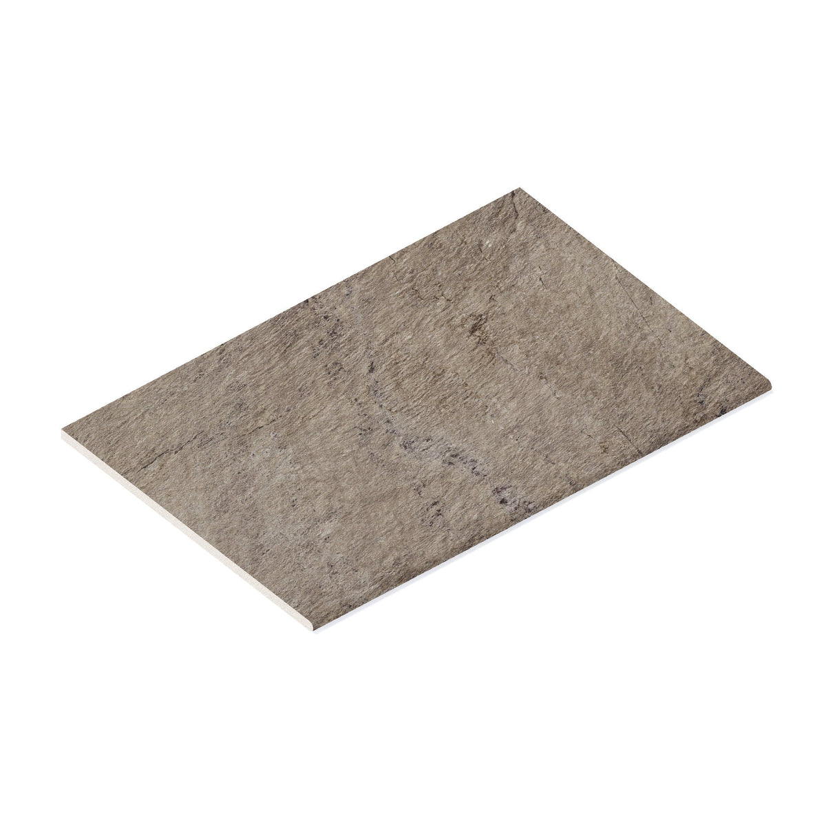 Margelle de piscine effet Pierre Quartzite Gris Roche 90x60x2 cm Bord 1/2 Rond Salvero