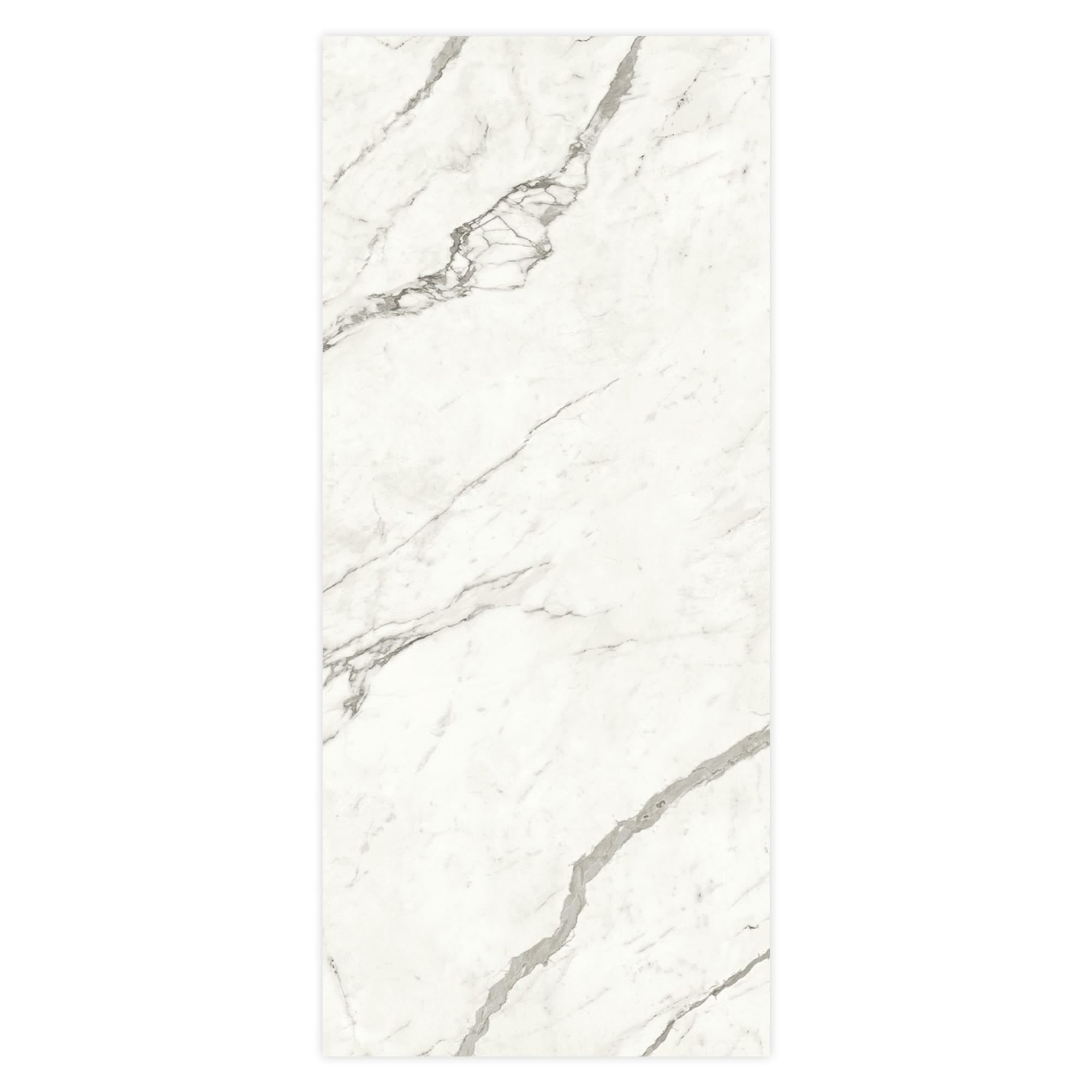 Carrelage effet Marbre Blanc Calacatta Majestic 278x120x0,6 cm Silk Faventa - Mur intérieur