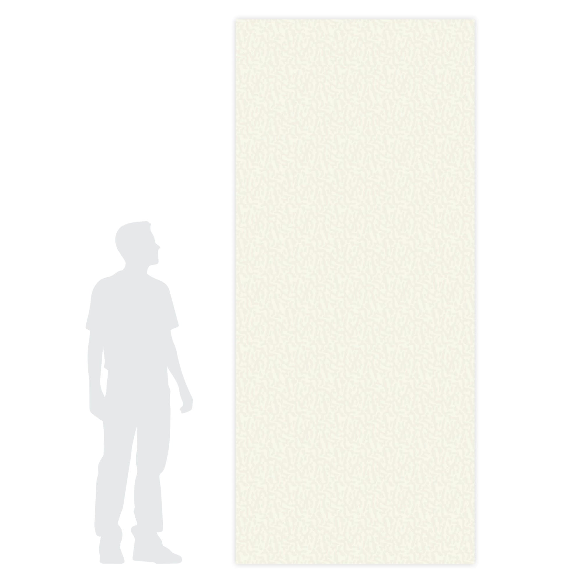 Carrelage effet Béton 3D Blanc Lin Organic 278x120x0,6 cm Mat Cortivo - Mur intérieur