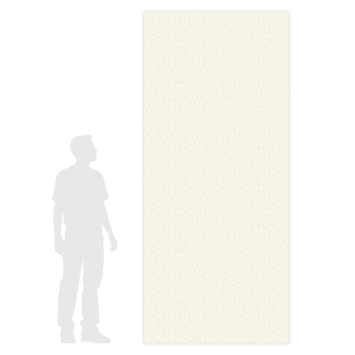 Carrelage effet Béton 3D Blanc Lin Organic 278x120x0,6 cm Mat Cortivo - Mur intérieur