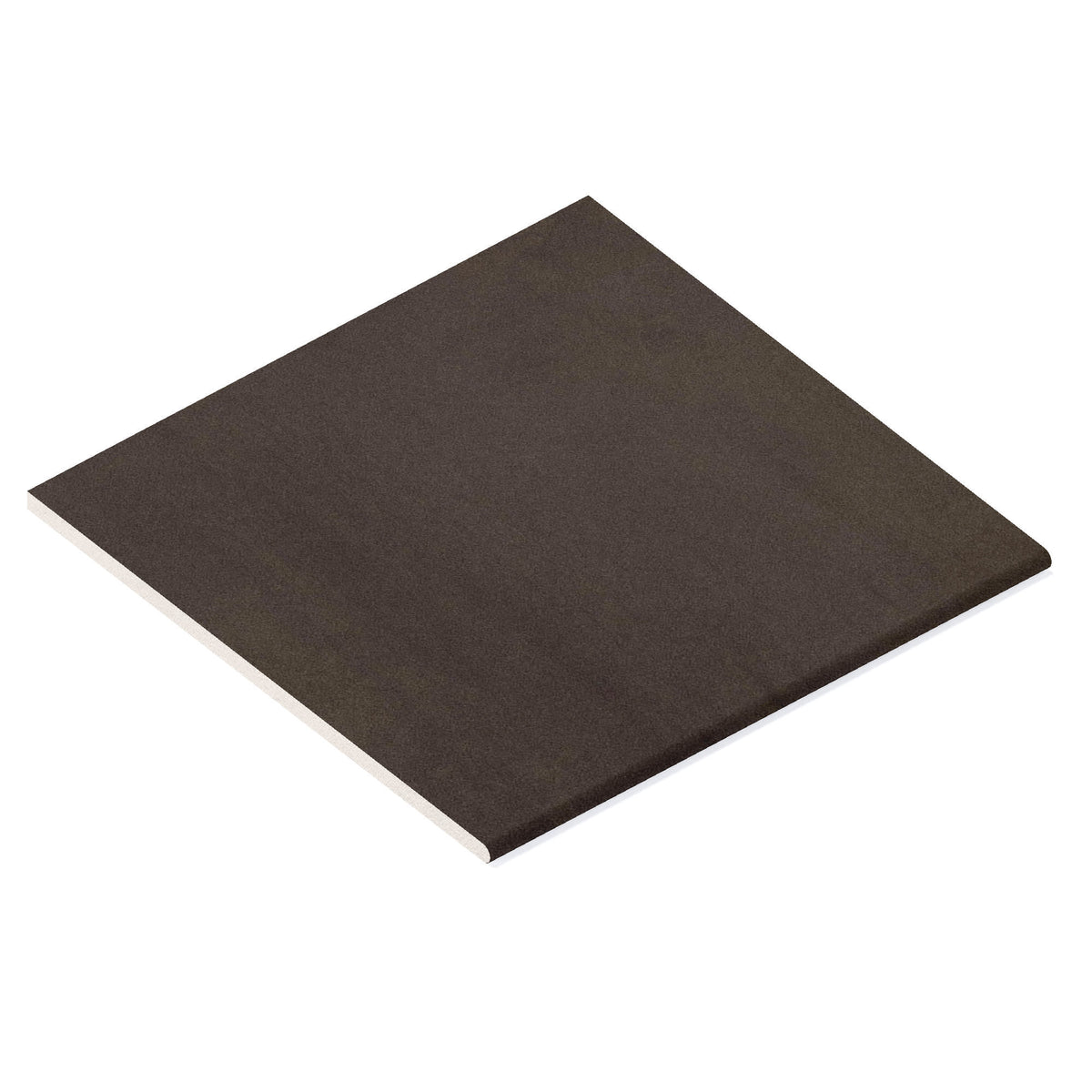 Margelle de piscine effet Béton Brun Cuir 60x60x2 cm Bord 1/2 Rond Vetrano