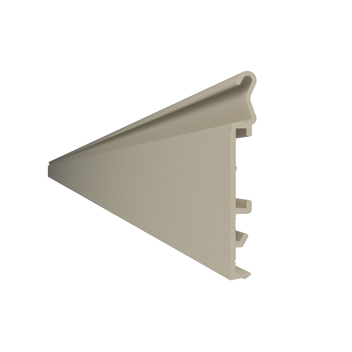 Rallonge de profilé alu pour terrasse sur plots 240x5 cm Beige Ivoire - YEED