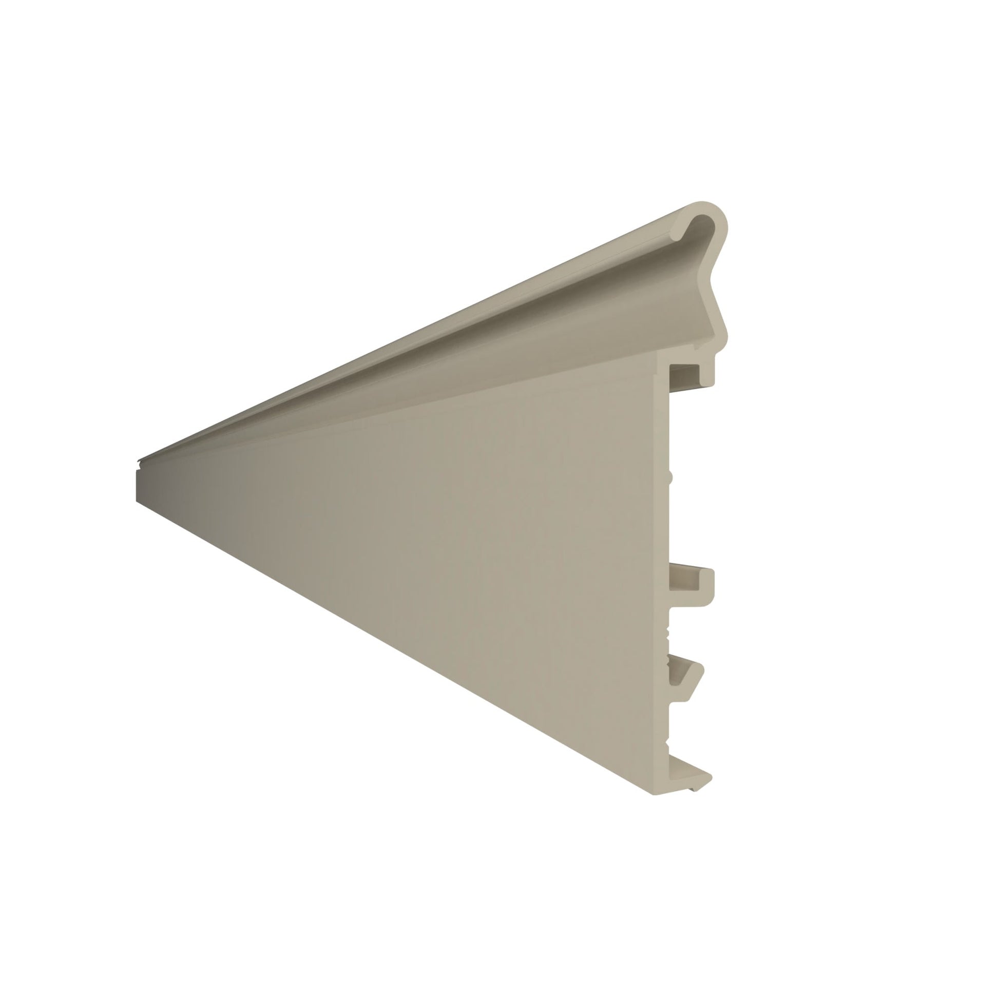 Rallonge de profilé alu pour terrasse sur plots 240x5 cm Beige Ivoire - YEED