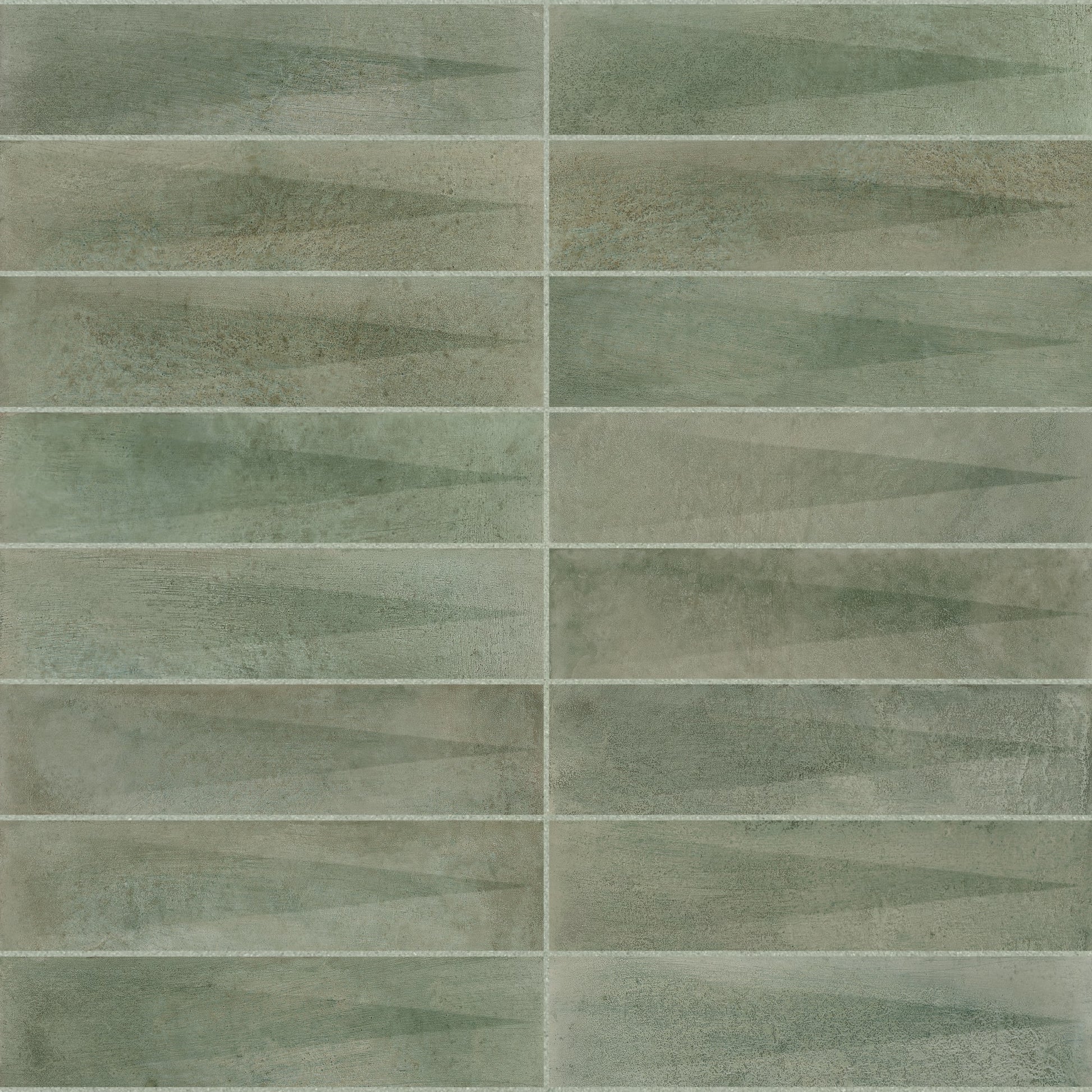 Carrelage effet Zellige 3D Vert 24,6x6x0,85 cm Montel - Mur intérieur